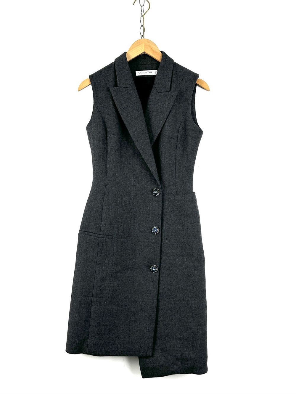 Dior Dior Jeweled Button Sleeveless Dress Size 38 Size S / US 4 / IT 40 - 1 Thumbnail