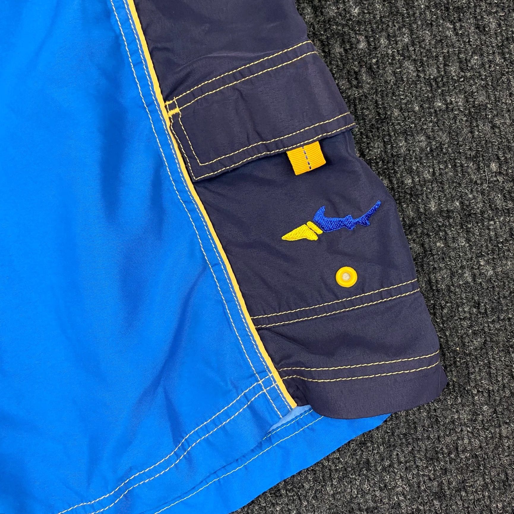 Mossimo VINTAGE Mossimo Swim Trunks Board Shorts Blue Green Shark Large L Men 90s y2k Trunks Surfing Beach Logo Hip Hop Grunge Preppy Size US 33 - 4 Thumbnail