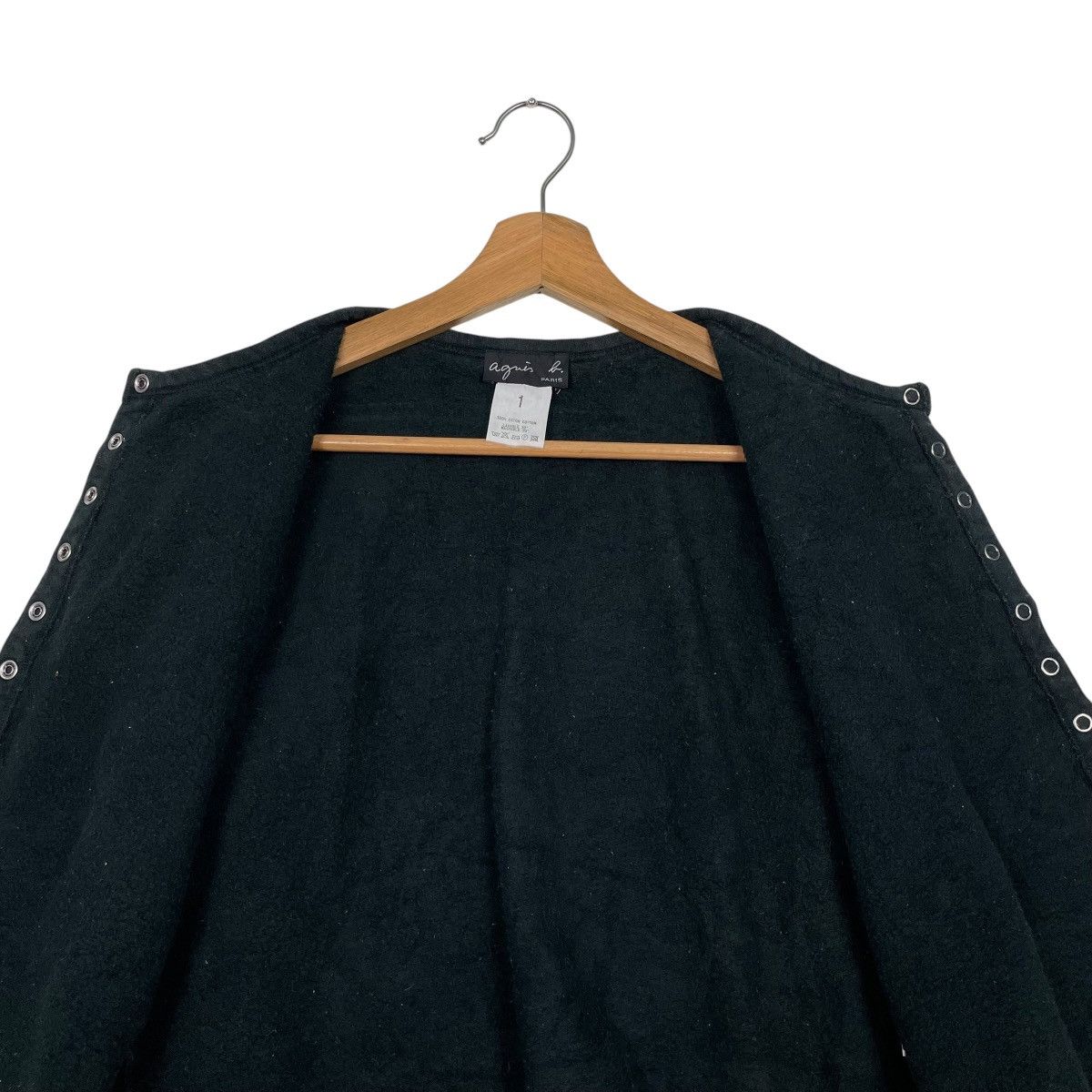 agnes b. Agnes B Snap Button Black Blouse Size S / US 4 / IT 40 - 12 Thumbnail