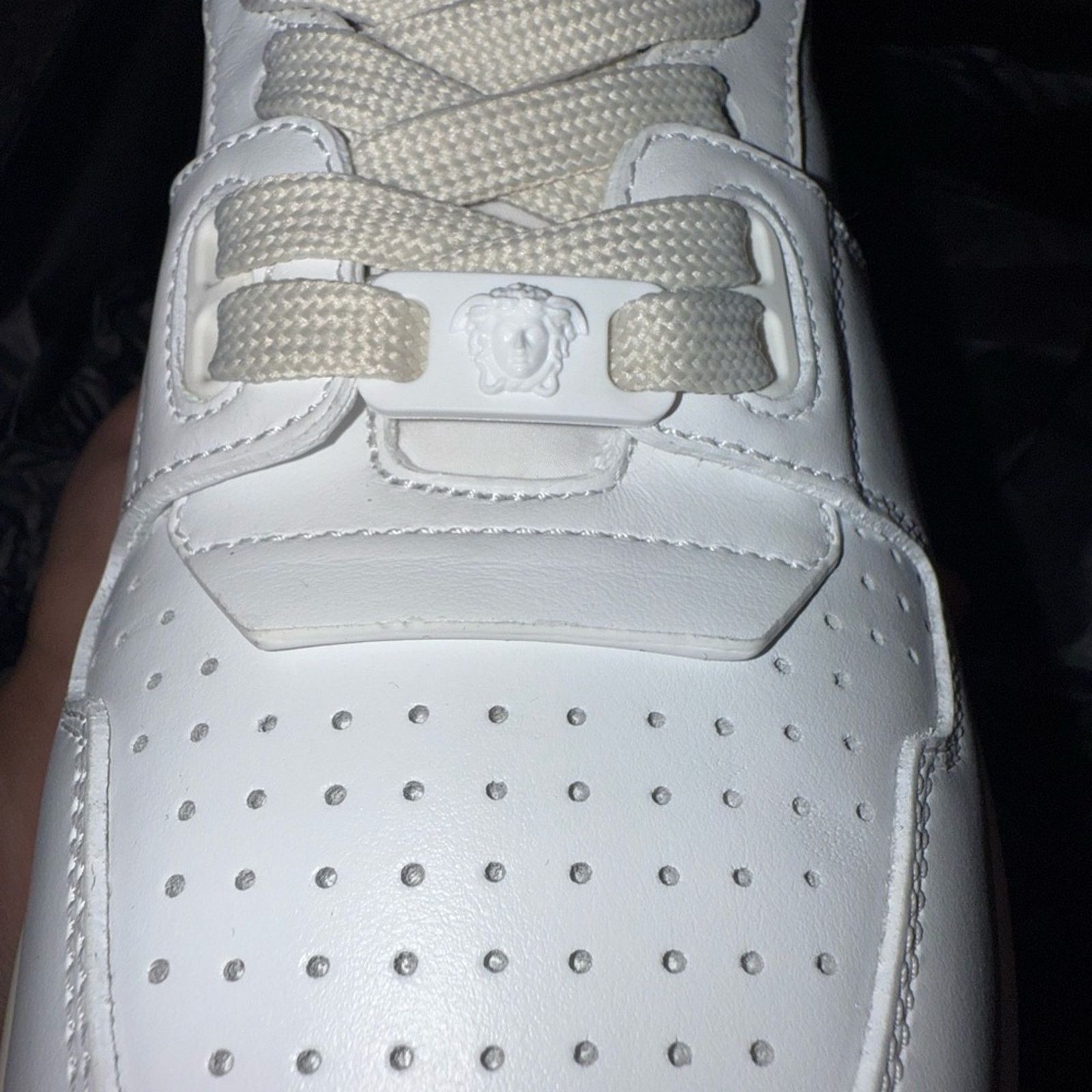 Versace NIB Versace White Sneakers VITELLO+TESSUTO Size US 6 / EU 39 - 7 Thumbnail