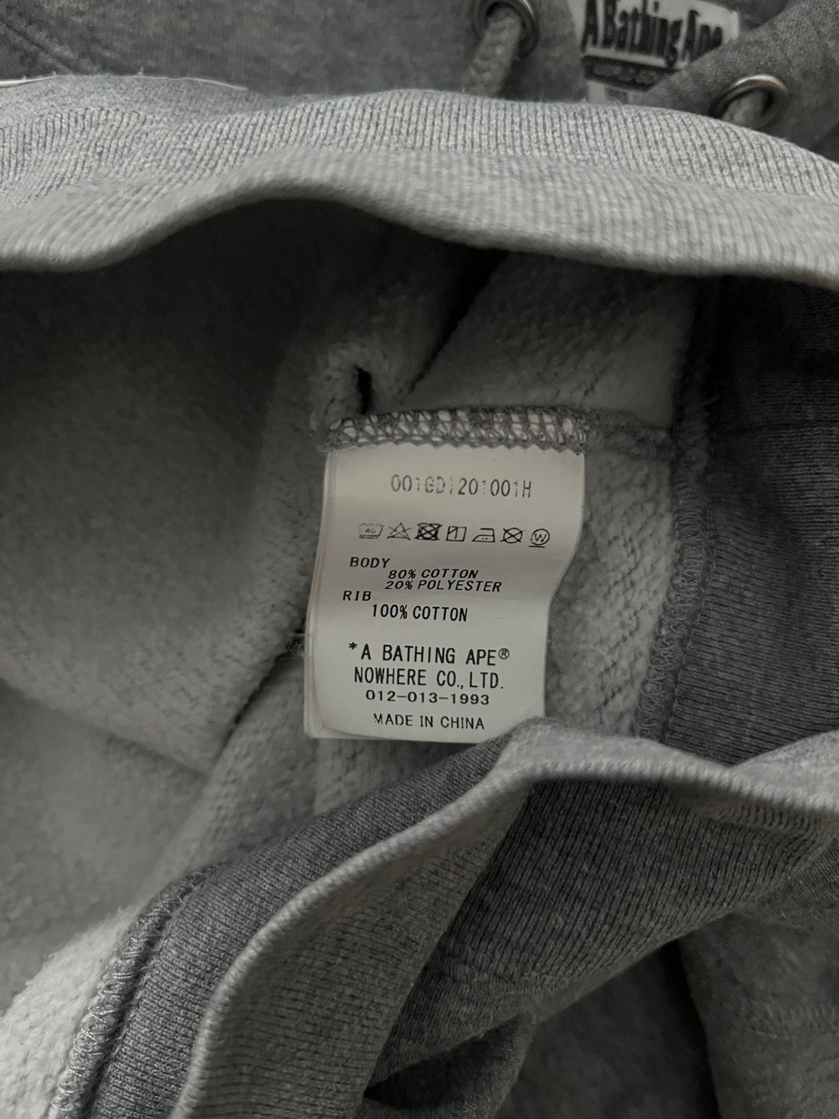 Bape Bape Gray Hoodie Spellout Size US M / EU 48-50 / 2 - 6 Thumbnail