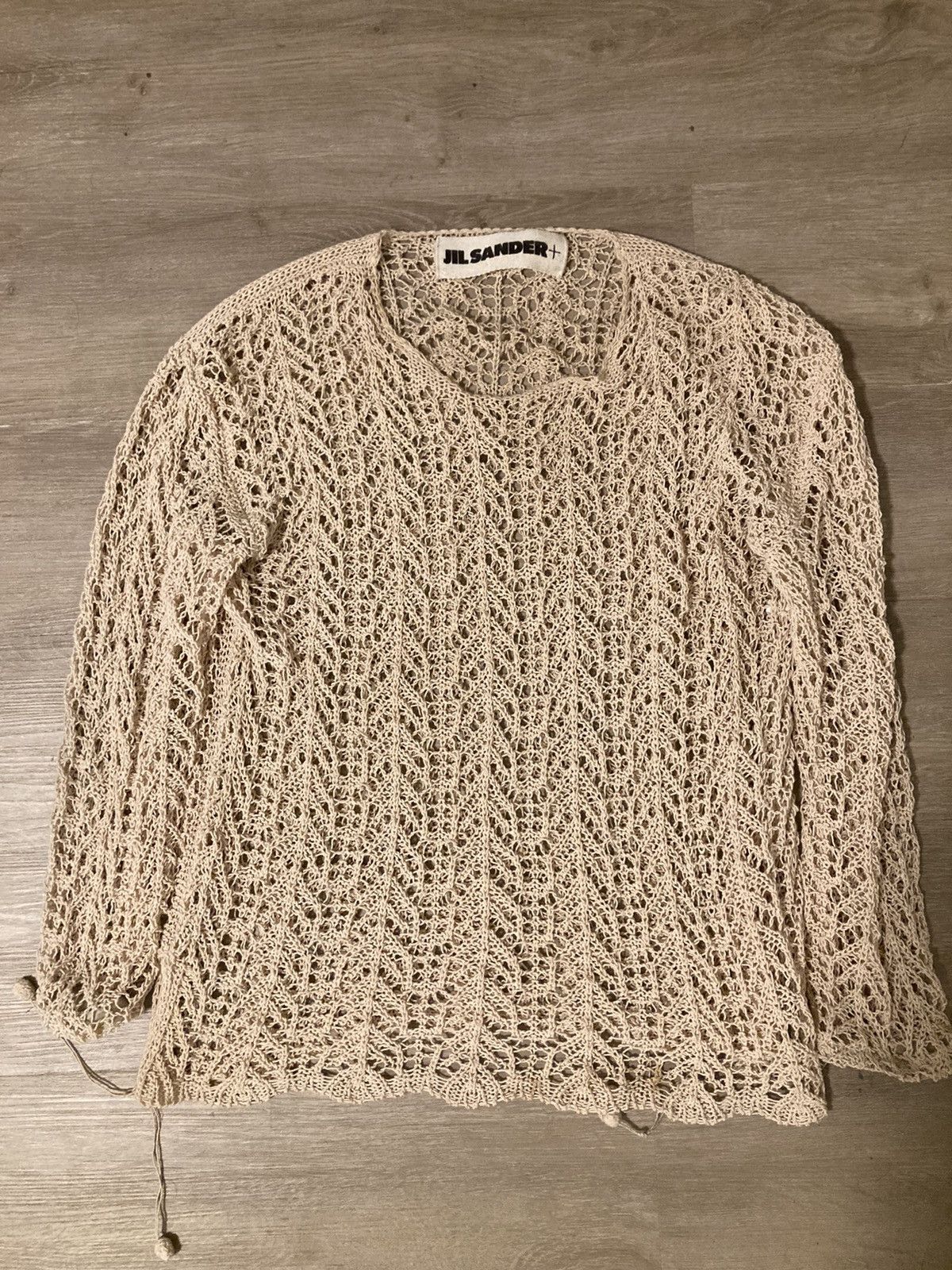 image of Jil Sander Mesh See Through Top in Beige, Men's (Size Large)