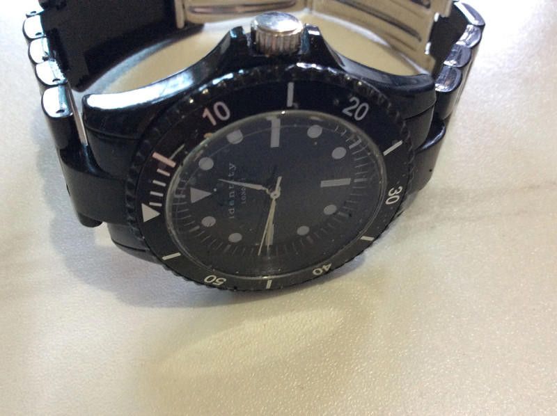 Designer Identity black plastic watch Size ONE SIZE - 5 Thumbnail