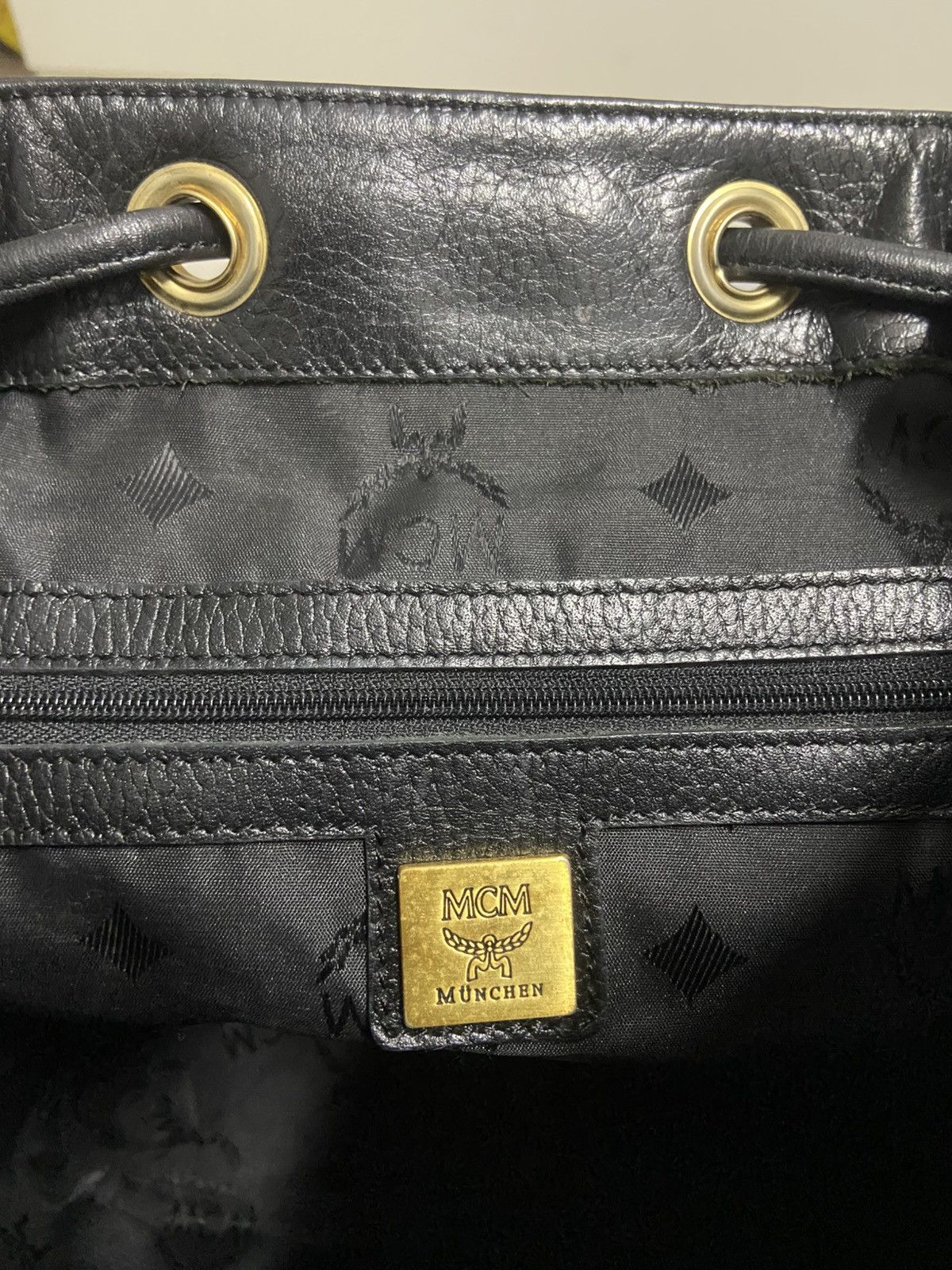 MCM MCM Vintage Black Leather Backpack Size ONE SIZE - 7 Thumbnail