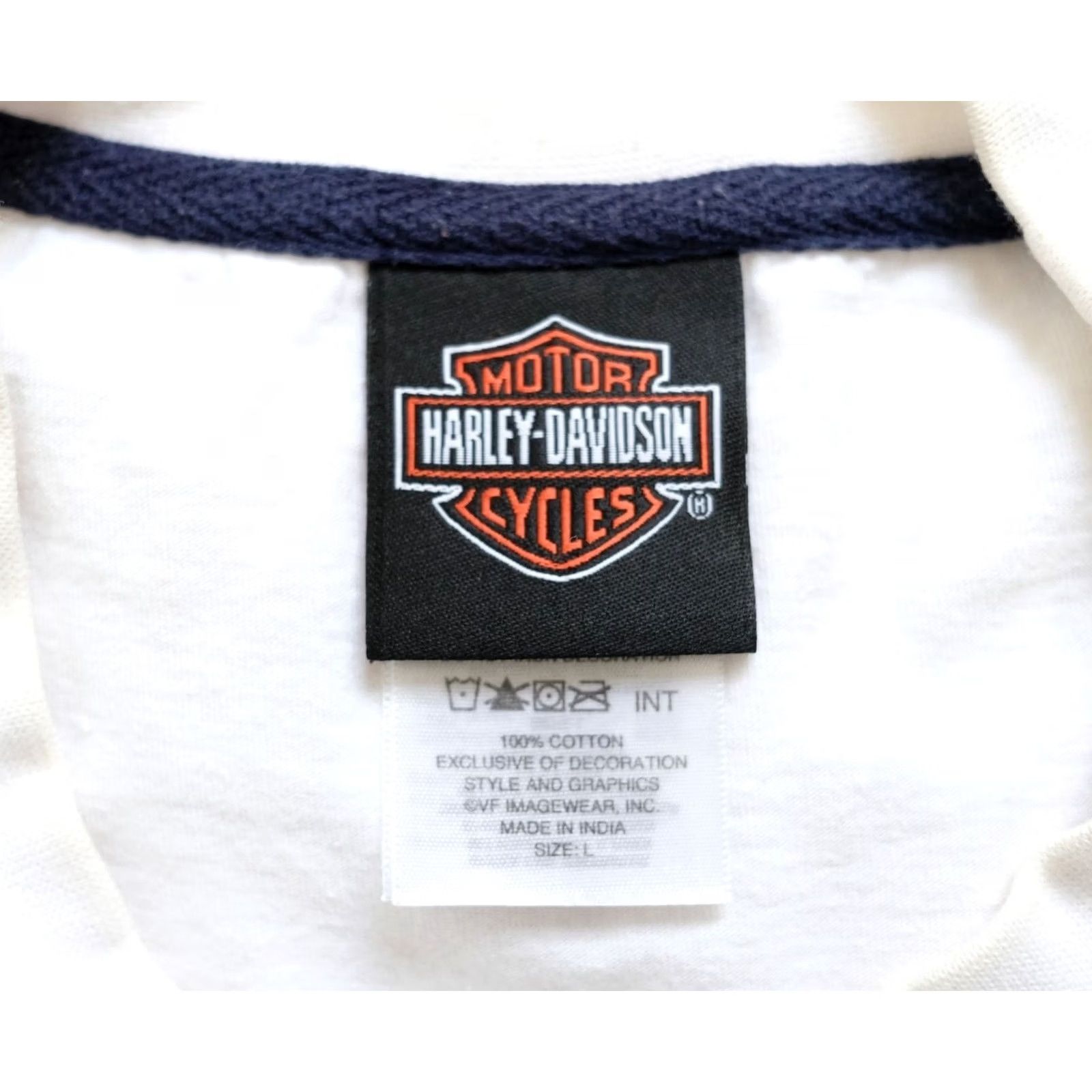Harley Davidson VINTAGE Harley Davidson T-Shirt Mens 90s Retro Embroidered Motorcycle Cotton Short Sleeve Size L White Size US L / EU 52-54 / 3 - 8 Thumbnail