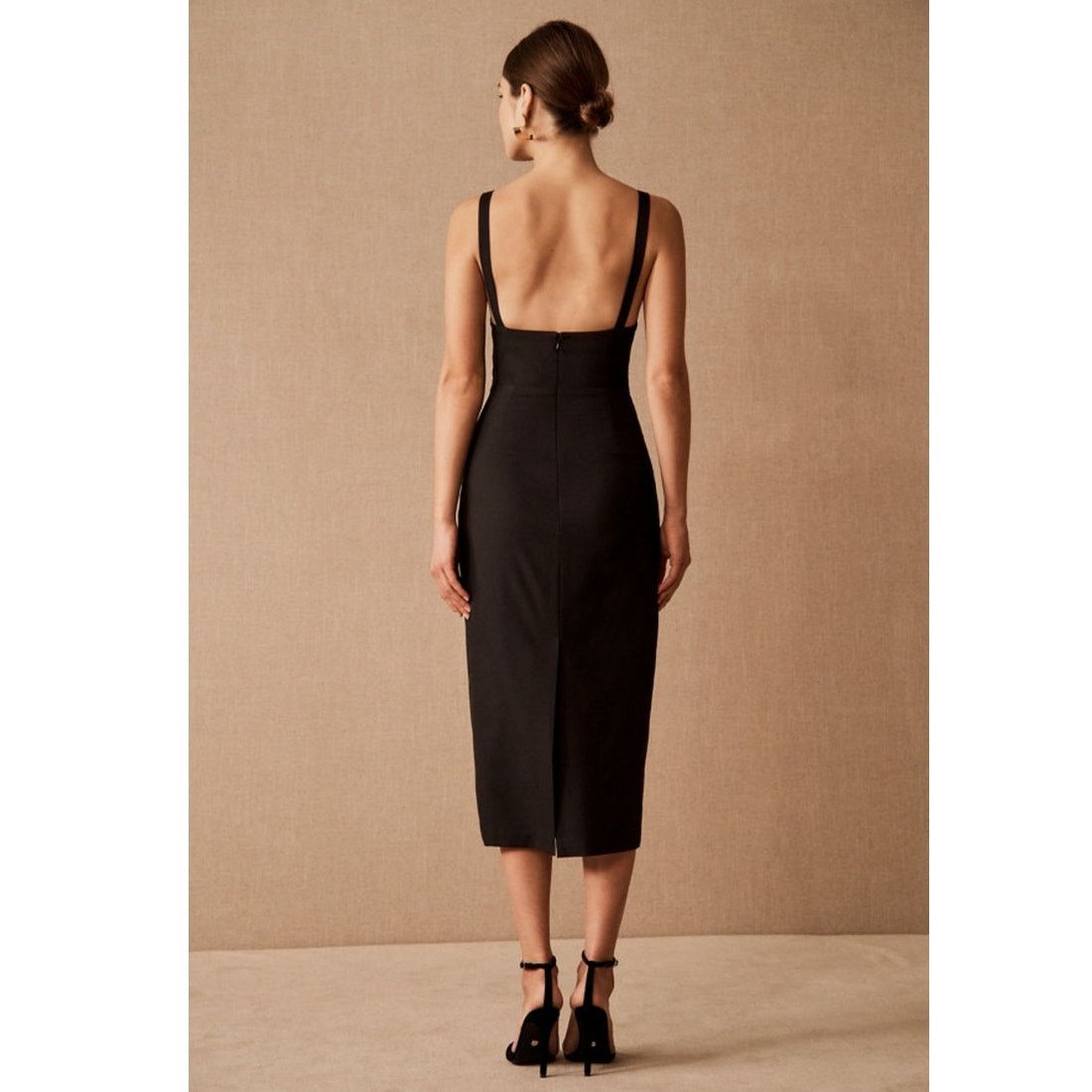 Anthropologie New Anthropologie BHLDN Evonna Dress MIDI $220 SIZE 10 Black Size L / US 10 / IT 46 - 3 Thumbnail