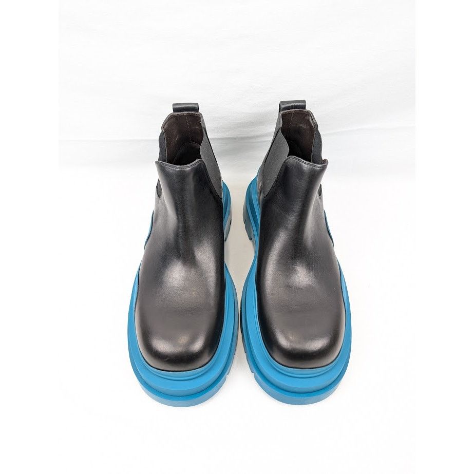 Bottega Veneta o1rshd1 Military Calf Tire Ankle Boots in Black Size US 10 / EU 43 - 16 Thumbnail