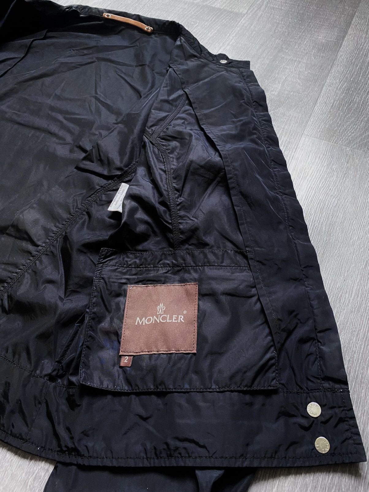 Moncler Womens Moncler Black Nylon Shimmer Lightweight Jacket Blazer Size XS / US 0-2 / IT 36-38 - 17 Thumbnail