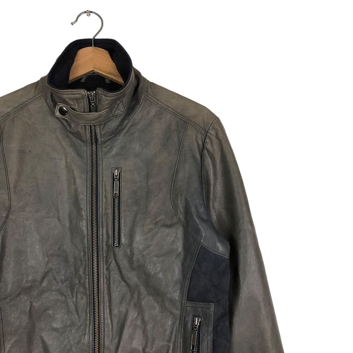 Japanese Brand 🔥VINTAGE CROPPED BIKER LEATHER JACKET PIGSKINS LIDAH JAPAN Size US S / EU 44-46 / 1 - 8 Thumbnail