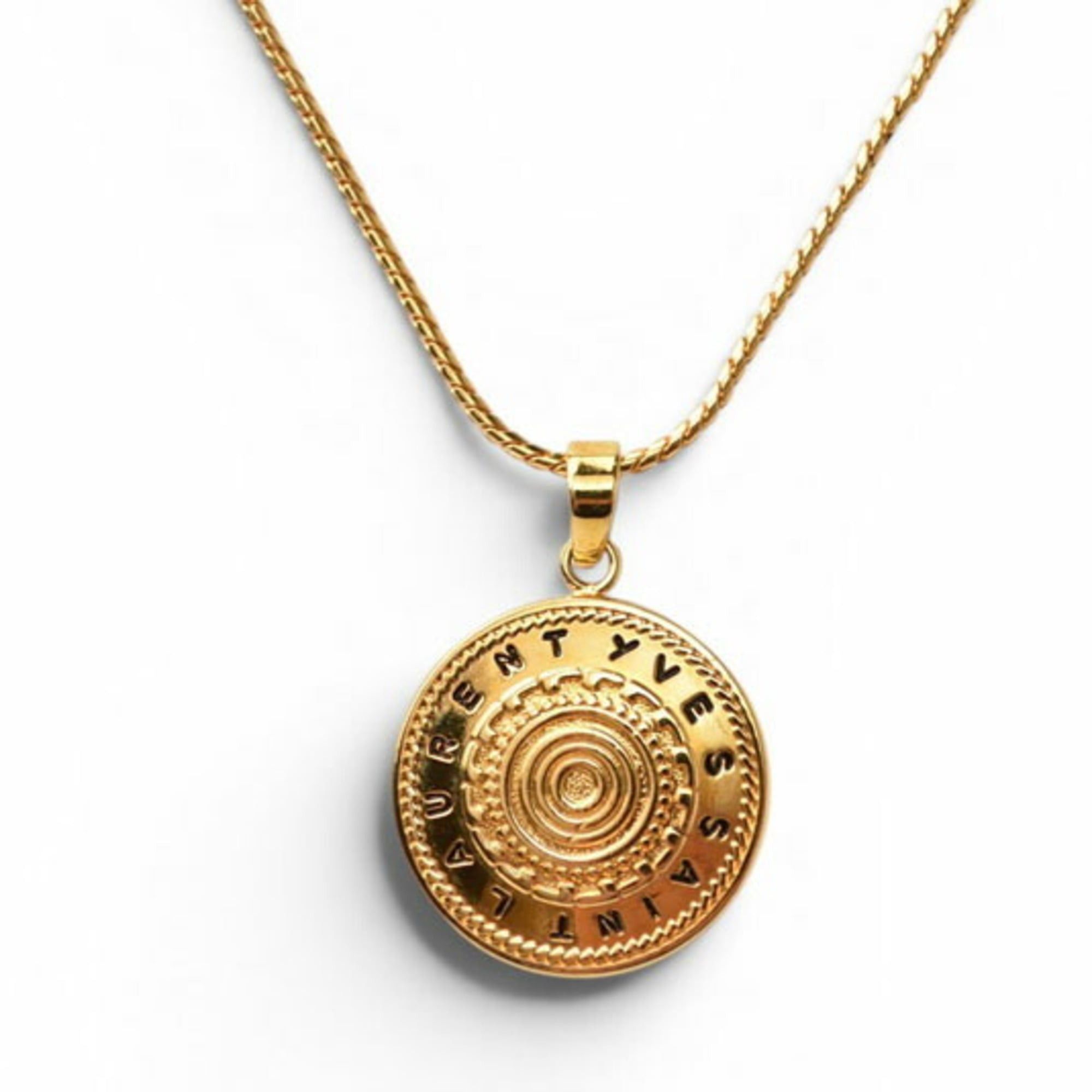 Yves Saint Laurent Yves Saint Laurent necklace pendant, unisex, gold plate motif, YSL. Size ONE SIZE - 1 Thumbnail