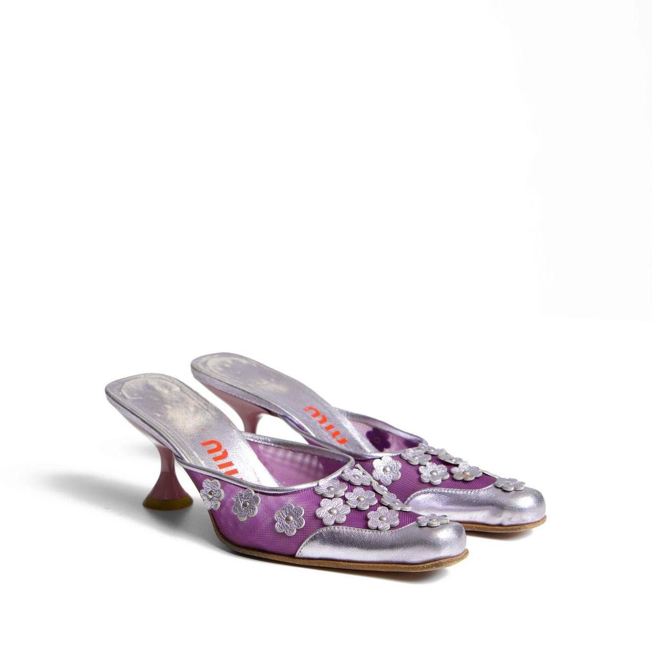Miu Miu 1999 FLORAL HEELS Size US 6.5 / IT 36.5 - 1 Thumbnail