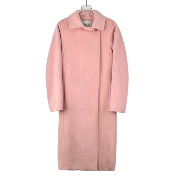 Max Mara Maxmara Pink Camel Hair Lapel Coat Size S / US 4 / IT 40 - 1 Thumbnail