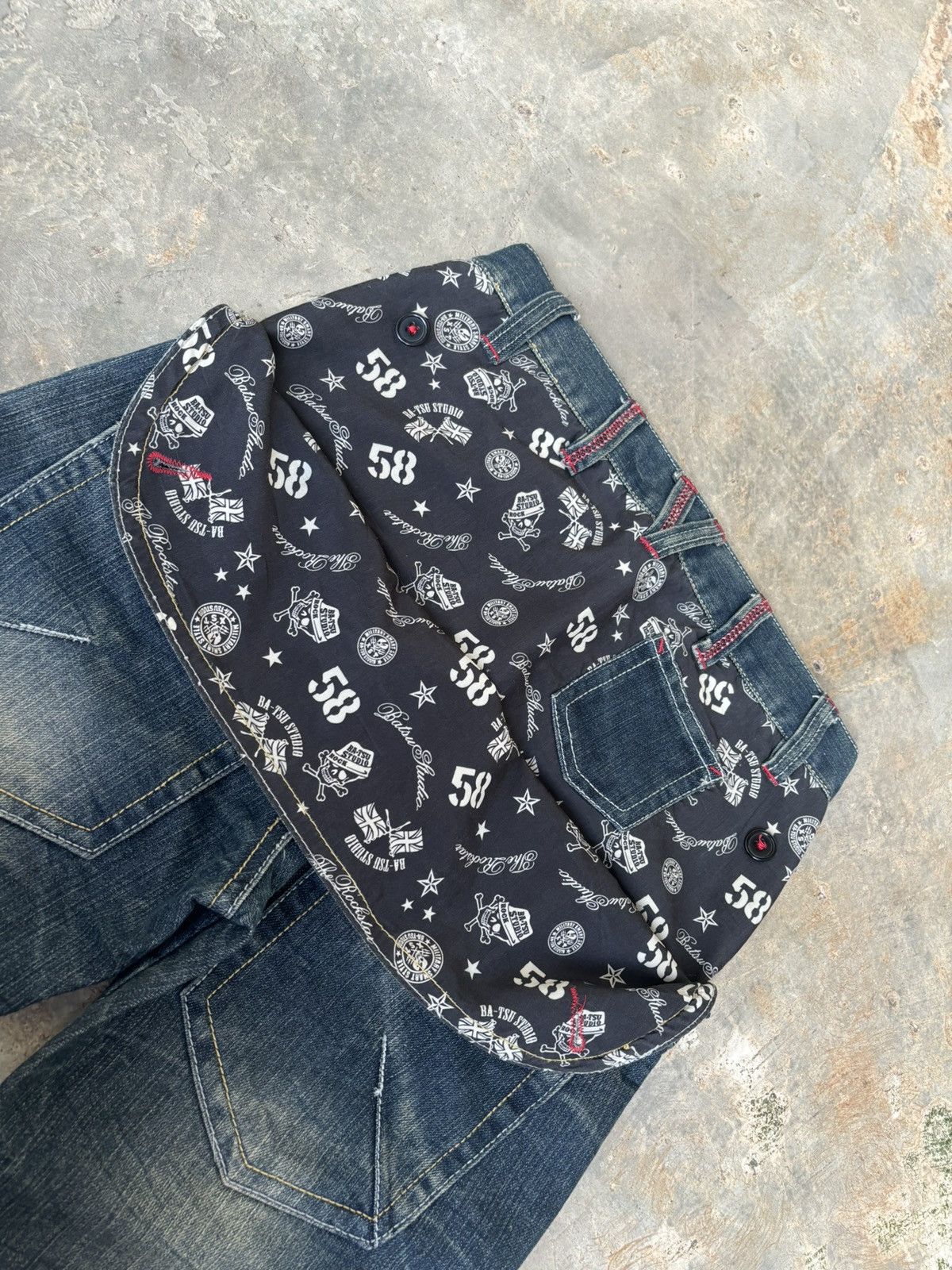 Hysteric Glamour Ba-tsu Studio Ifsixwasnine Punk Style Jeans Size US 29 - 4 Thumbnail
