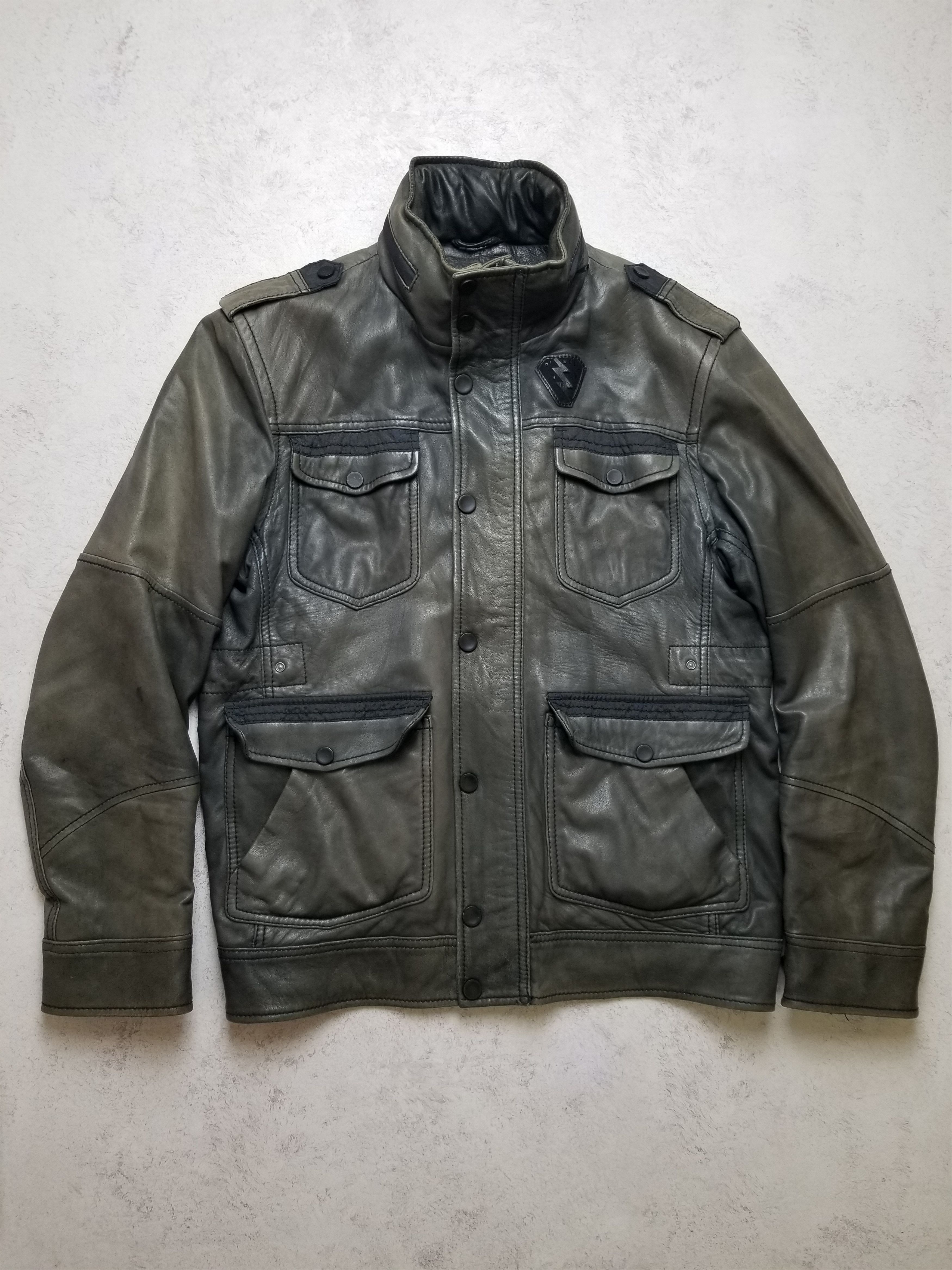 Diesel Diesel 100% Lamb Leather Biker Moto Style Hoodie Jacket Size US L / EU 52-54 / 3 - 1 Thumbnail
