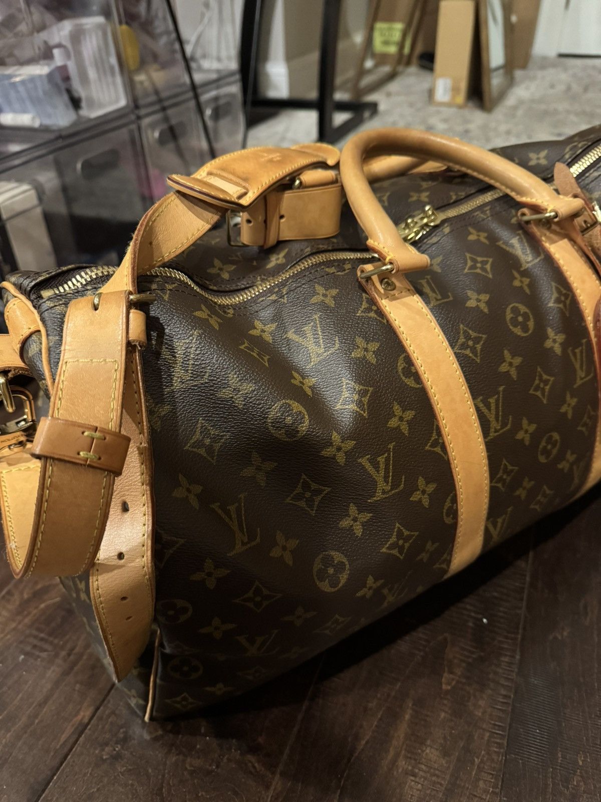 Louis Vuitton Louis Vuitton Keepall 50 Bandouliere Duffle Brown Size ONE SIZE - 5 Thumbnail