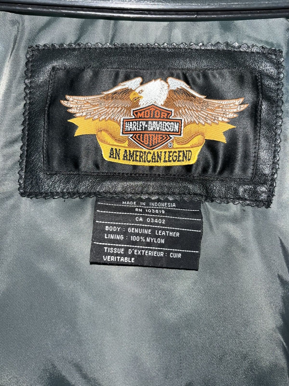 Harley Davidson Mint NOS 2002 Harley-Davidson Hacienda Leather Jacket Sz LW Size L / US 10 / IT 46 - 18 Thumbnail
