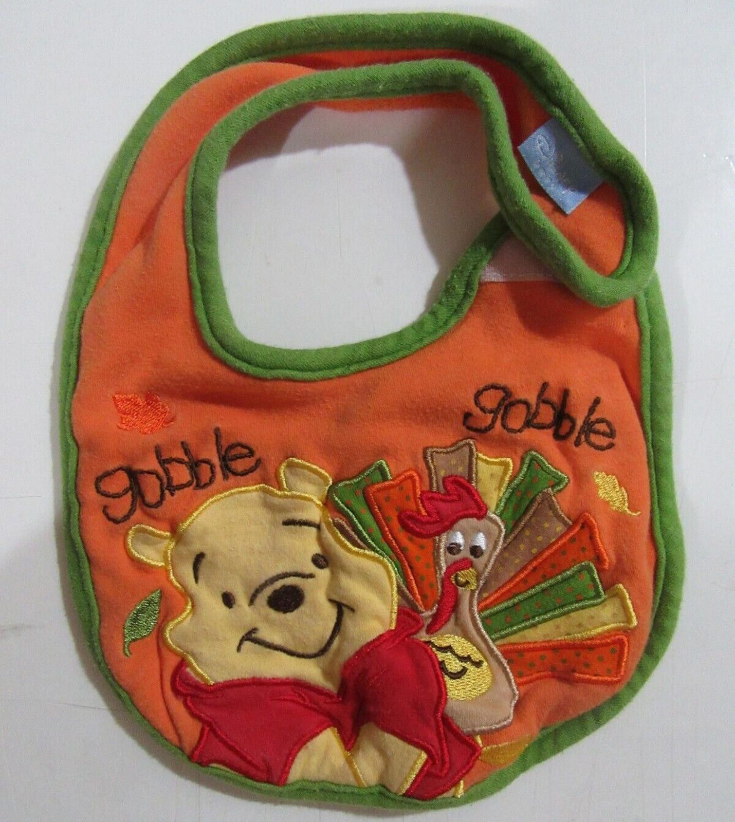 Disney Infant 0-3 Months Halloween Pumpkin Romper & Disney Bib Size ONE SIZE - 2 Thumbnail