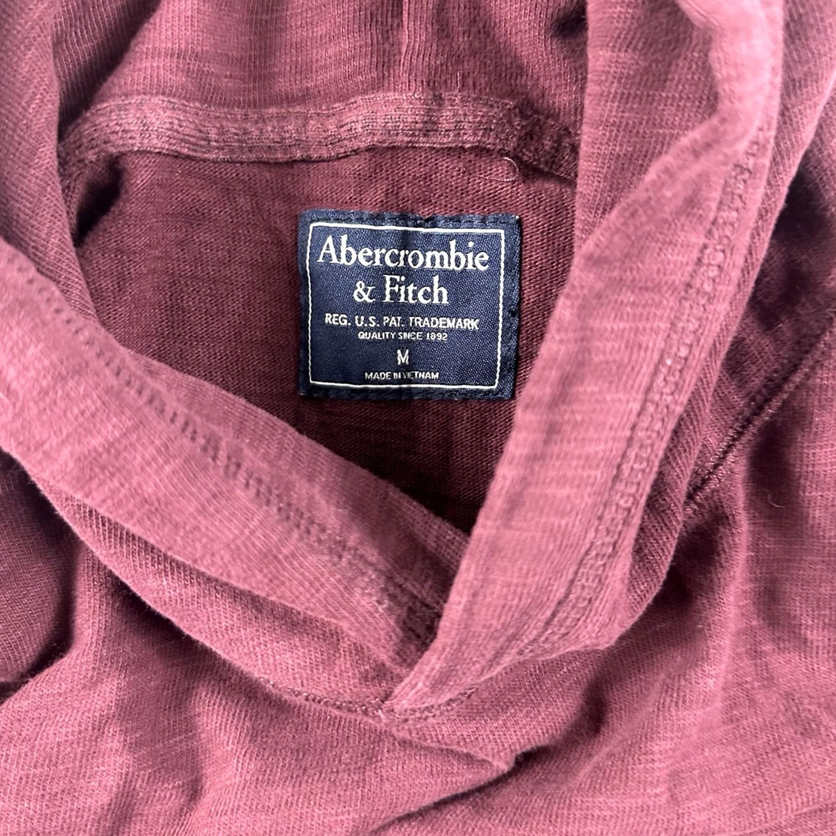 Abercrombie & Fitch Abercrombie Fitch Hoodie Men Medium Pullover Maroon Sweatshirt Sweater Y2K Size US M / EU 48-50 / 2 - 8 Thumbnail