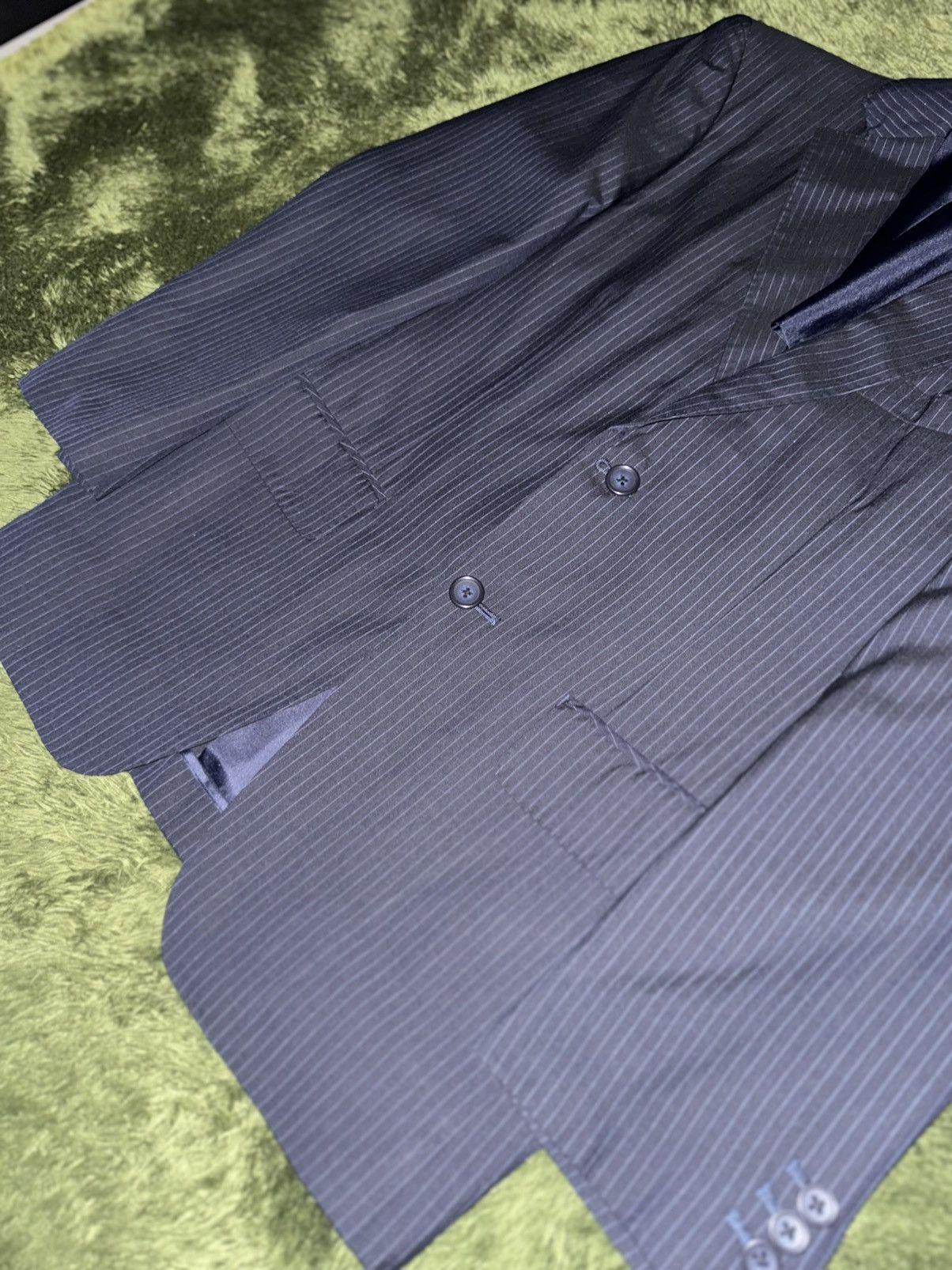 Ermenegildo Zegna Ermenegildo Zegna Japanese Tailor-Made Stripe Blazer Size 42R - 3 Thumbnail