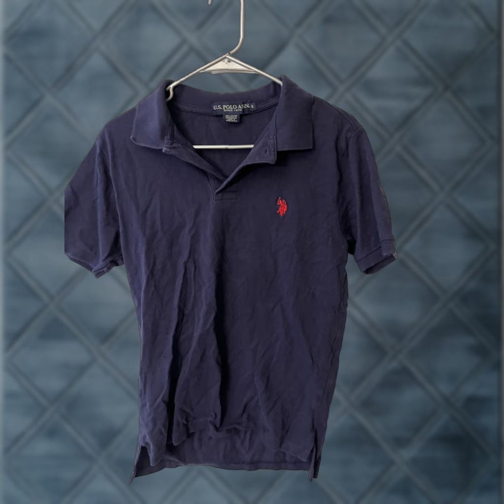 Vintage US Polo Assn Navy Blue Collared Shirt Short Sleeve Size Small Size US S / EU 44-46 / 1 - 1 Thumbnail