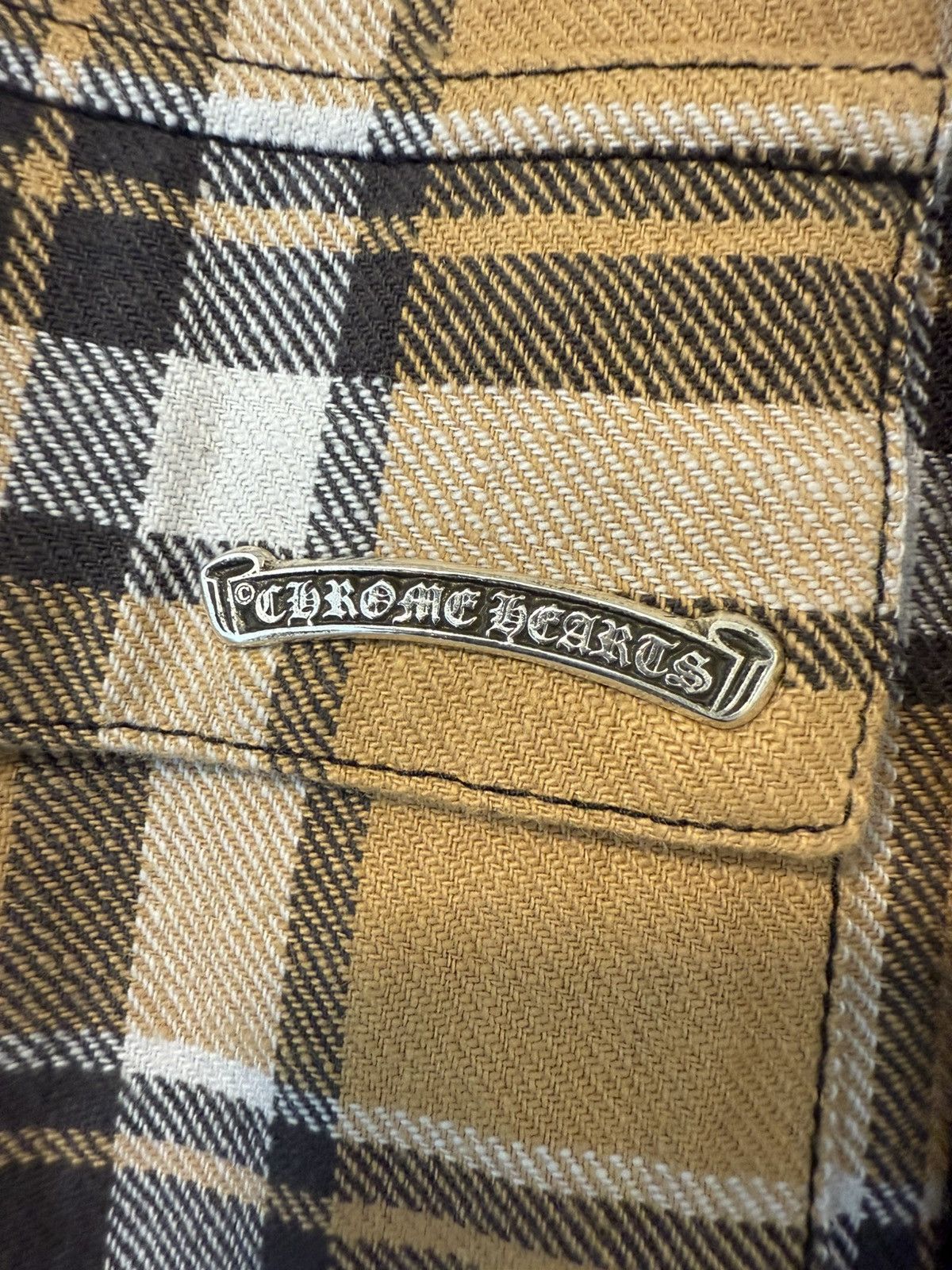 Chrome Hearts YELLOW PLAID FLANNEL Size US XXL / EU 58 / 5 - 6 Thumbnail