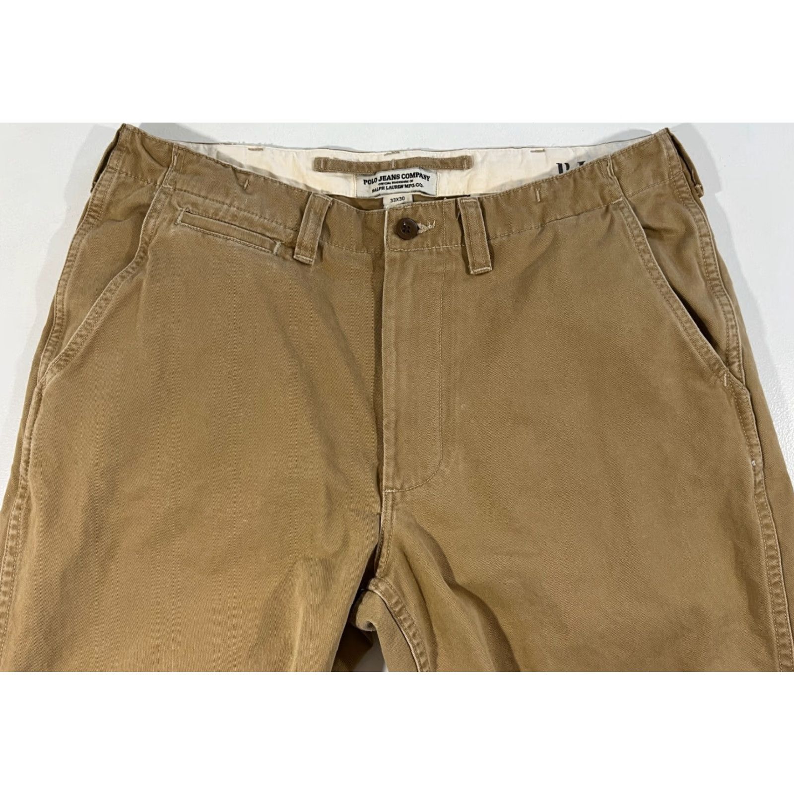 Polo Ralph Lauren VINTAGE Polo Jeans Company Ralph Lauren RL67 Chino Pants Men 33x30 Tan Cotton Canvas 90s Preppy USA Polo Ralph Lauren Pants Mens Chino Vintage 33x30 Size US XS / EU 42 / 0 - 5 Thumbnail