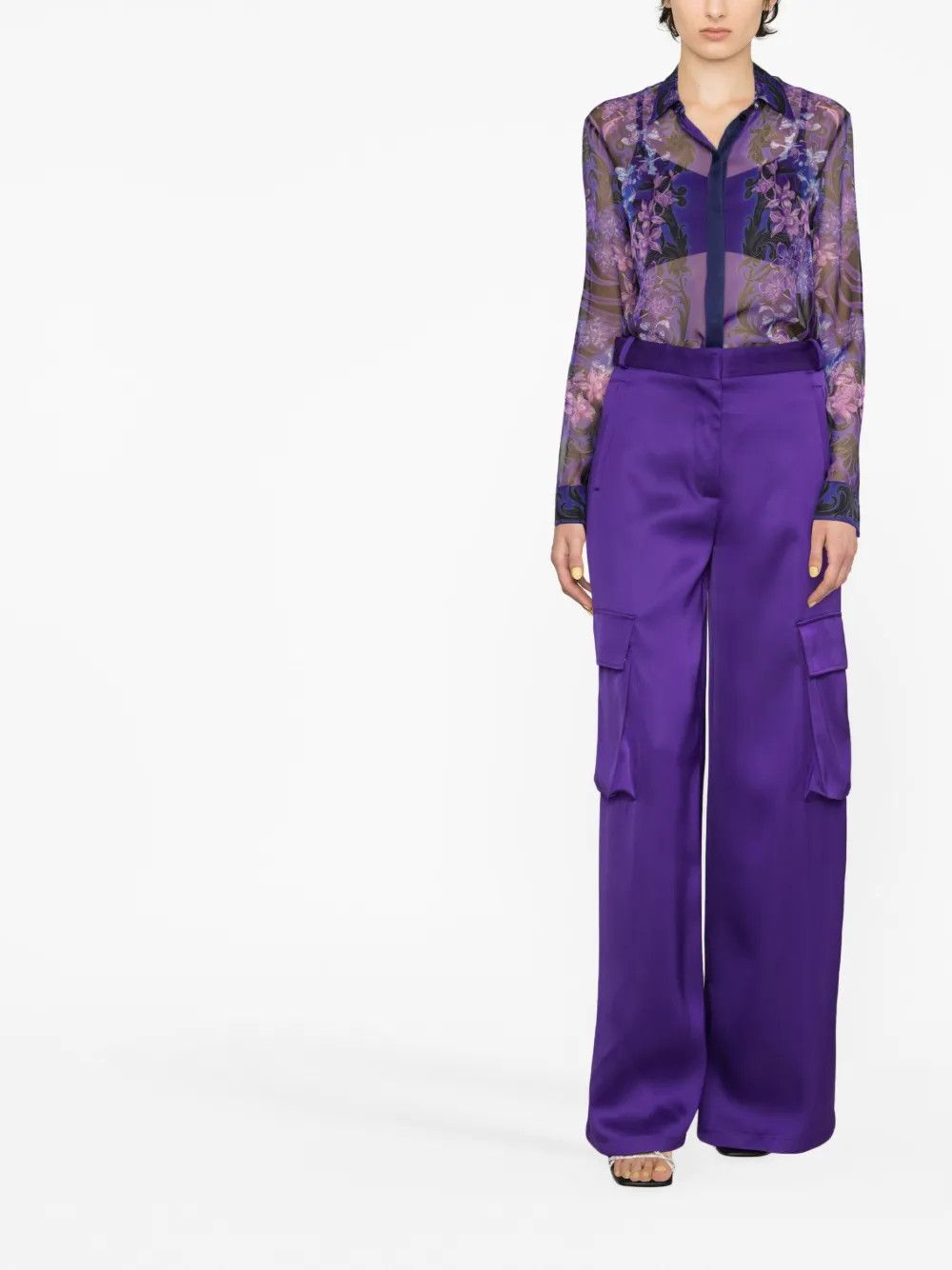 Versace o1y0226 Cargo Pant in Purple Size 28" / US 6 / IT 42 - 3 Thumbnail