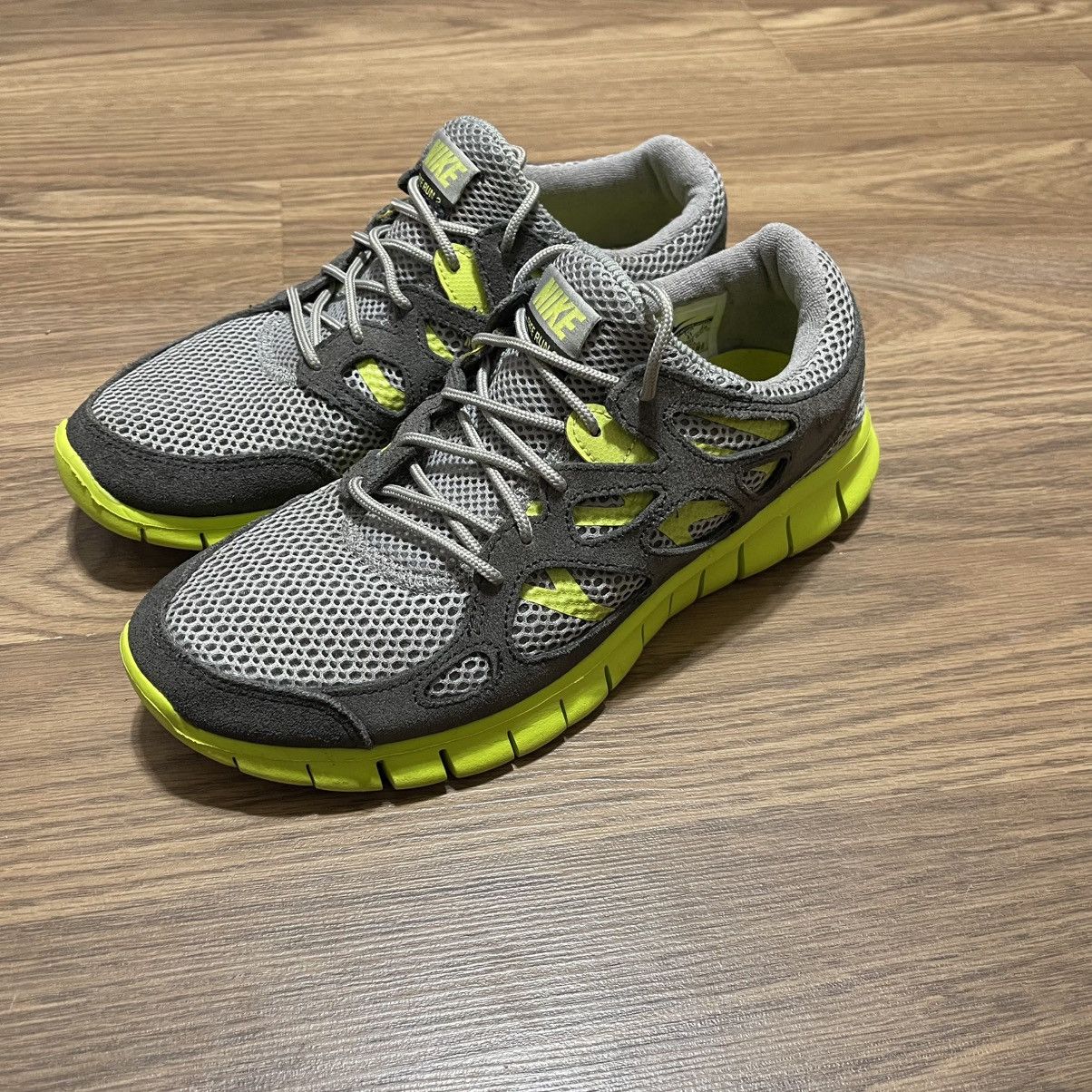 Nike 2012 Nike free run 2 grey green Size US 8 / EU 41 - 2 Thumbnail