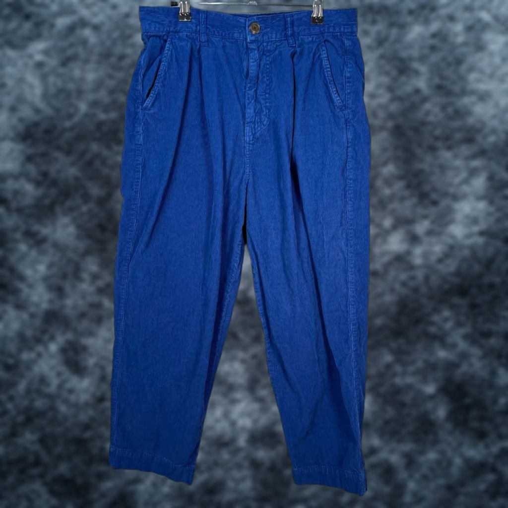 Urban Outfitters Urban Outfitters Mens Corduroy Straight Leg Pleated Pants Blue 30 Size US 30 / EU 46 - 1 Thumbnail
