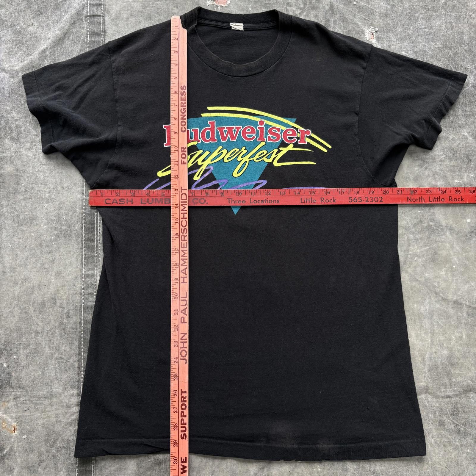Band Tees Vintage Rare 80s 90s Budweiser Superfest Hip Hop R&B Rap Tee Size US XL / EU 56 / 4 - 4 Thumbnail