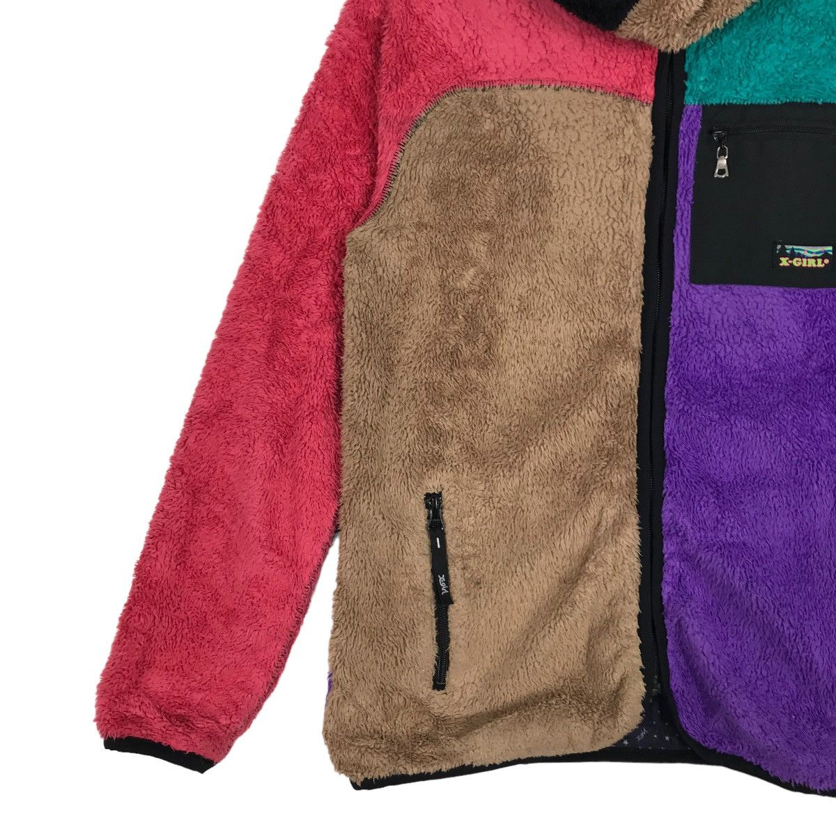 Japanese Brand 💥 X-GIRL MOUNTAINEERING FLEECE BLOCK COLOR Size US S / EU 44-46 / 1 - 2 Thumbnail