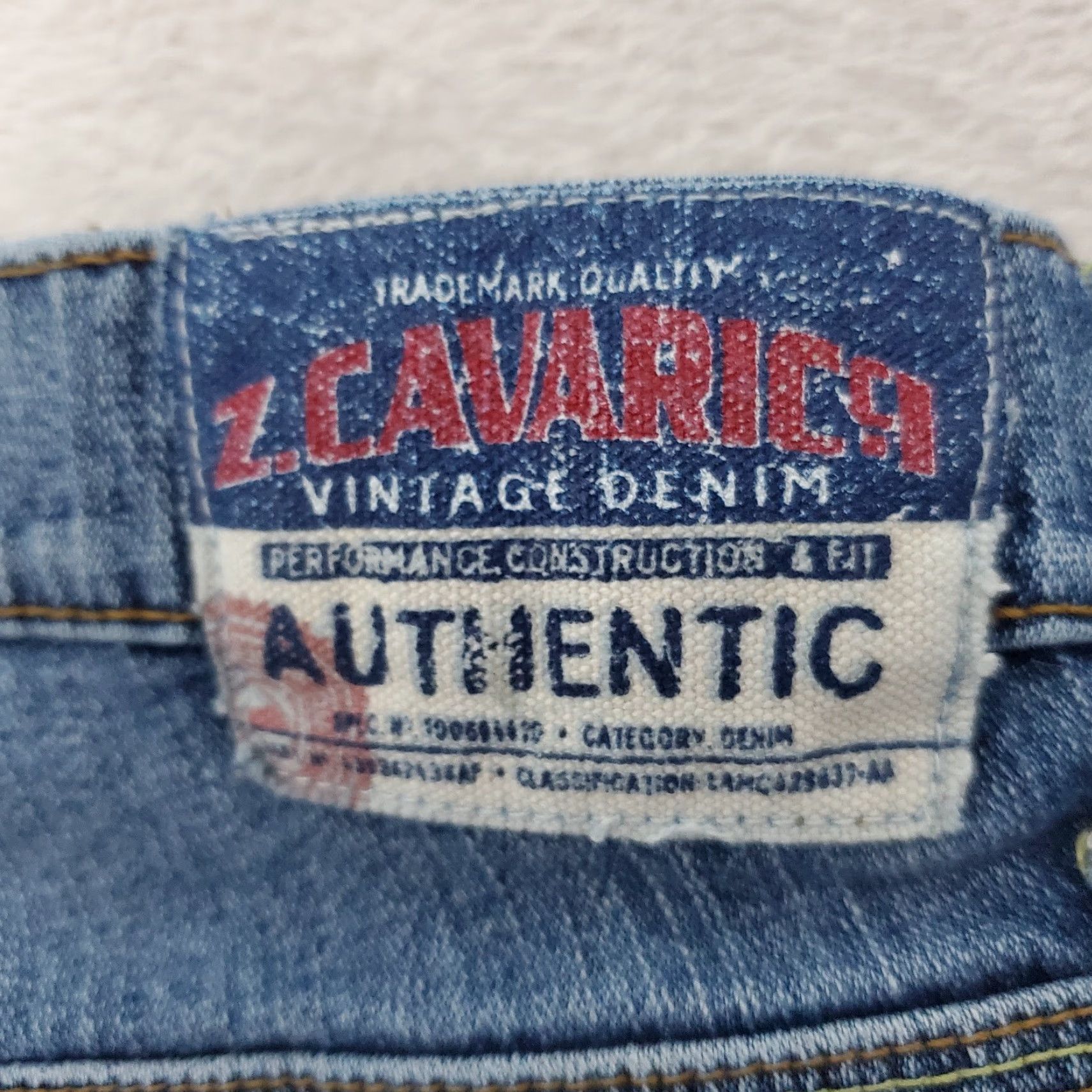 Denime Z Cavaricci Jeans Women 16 Blue Mid Rise Cropped Straight Leg Denim Y2K Vintage No 5-Pocket Design Embroidered Logo Button Zip Stretch Cotton Spandex Size 38" / US 16 / IT 52 - 4 Thumbnail
