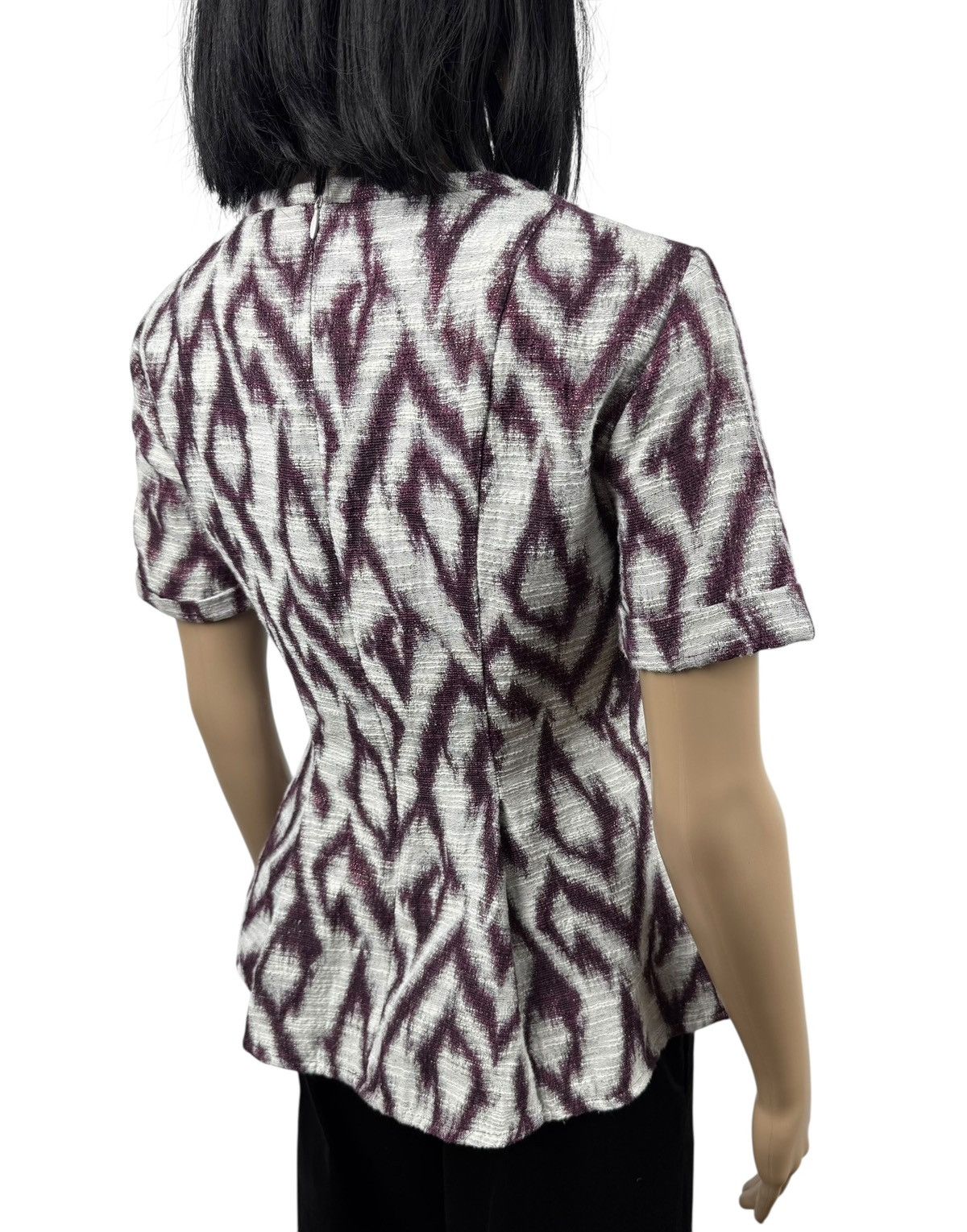 ba&sh Ba&sh Peplum Style Aldo Blouse Jacquard Top size 0 Size XS / US 0-2 / IT 36-38 - 7 Thumbnail