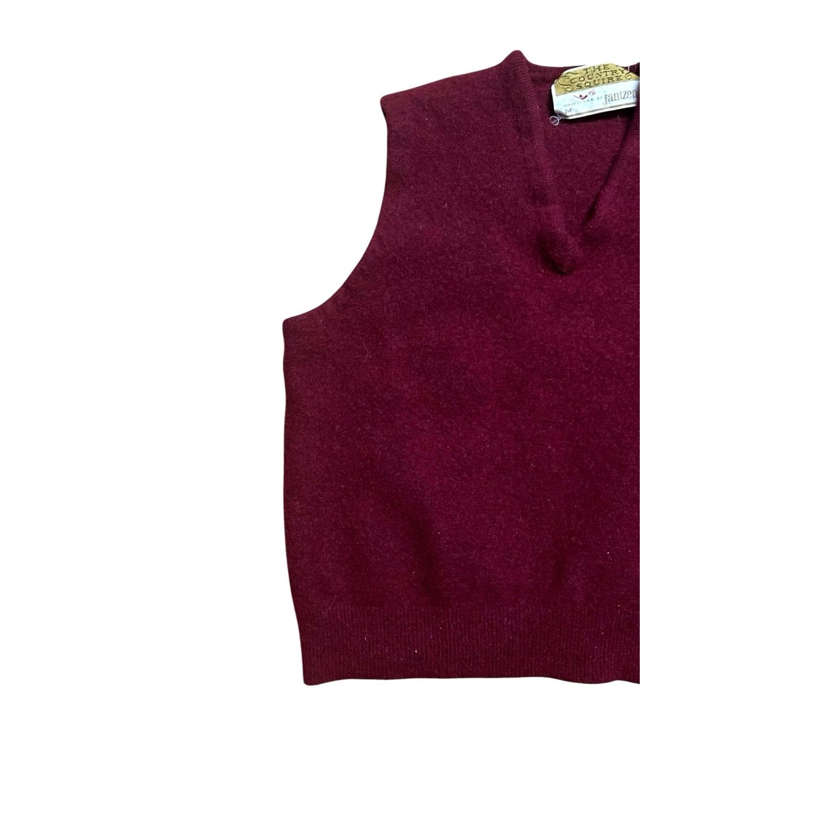 Vintage VINTAGE The Country Squire Vest Women's Burgundy Size Medium Cropped Top Size M / US 6-8 / IT 42-44 - 2 Thumbnail