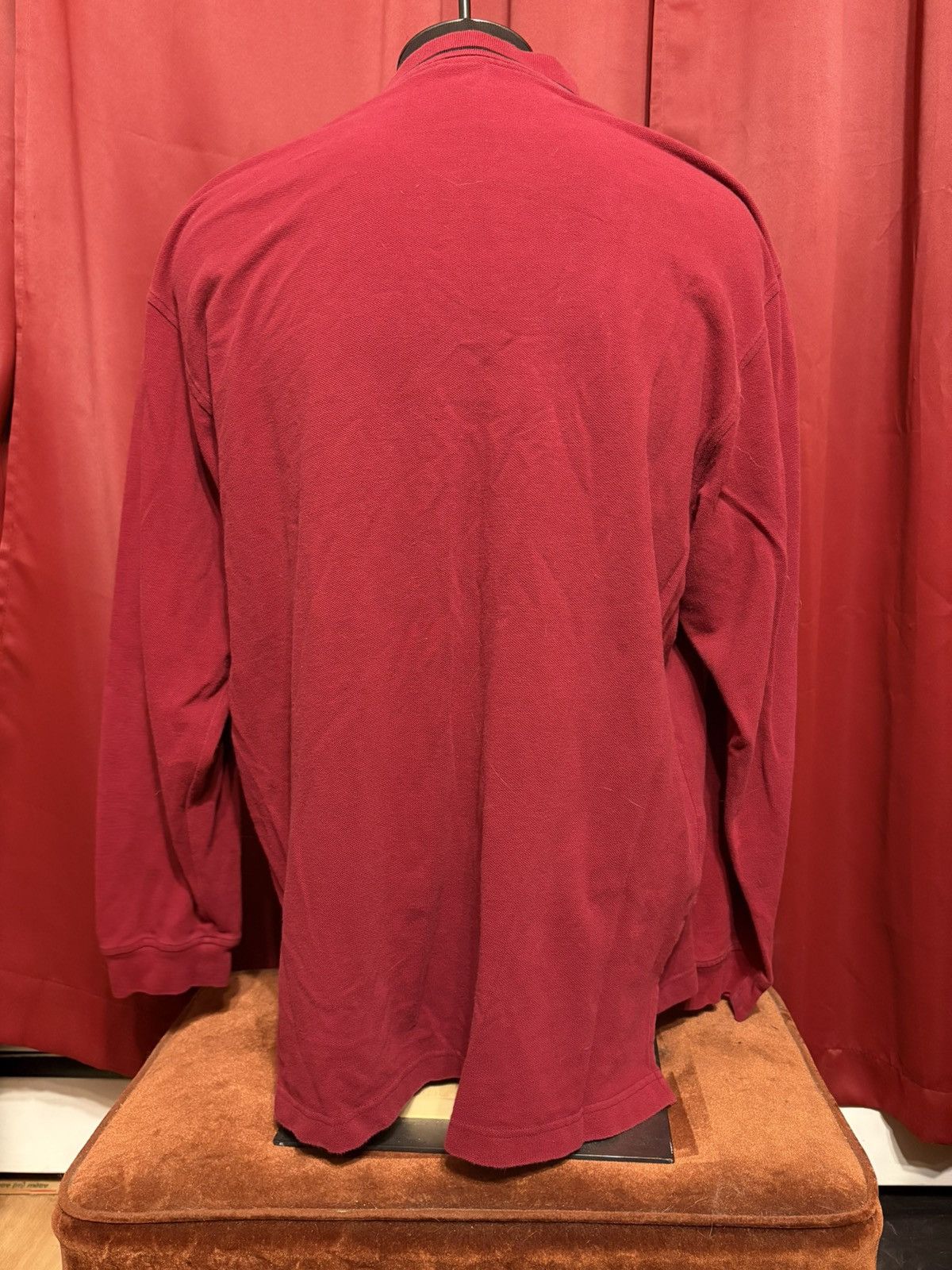 Nike Vintage Nike Polo Long Sleeve Shirt 90’s Maroon Swoosh Grail Size US XL / EU 56 / 4 - 4 Thumbnail