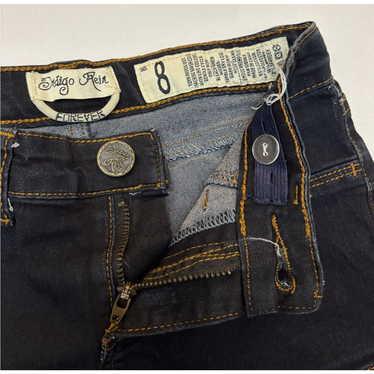 Other INDIGO REIN Forever Stretch Denim Shorts – Adjustable Waist Size 23" - 4 Thumbnail