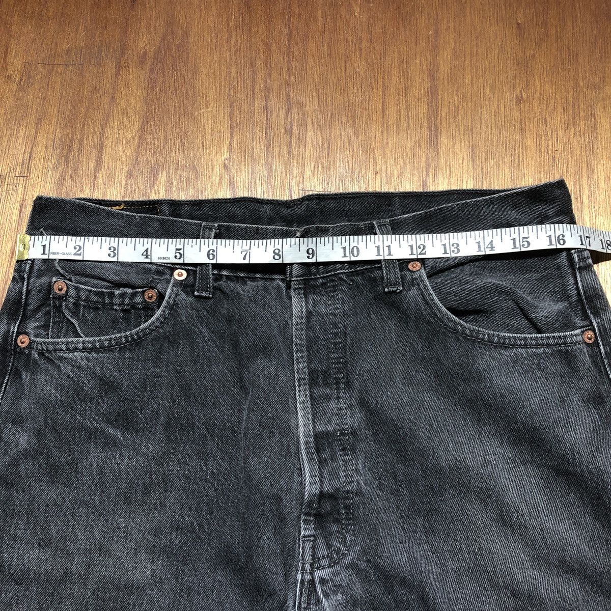 Levi's Vintage Levis 501 Super Black 1995 Size US 36 / EU 52 - 5 Thumbnail