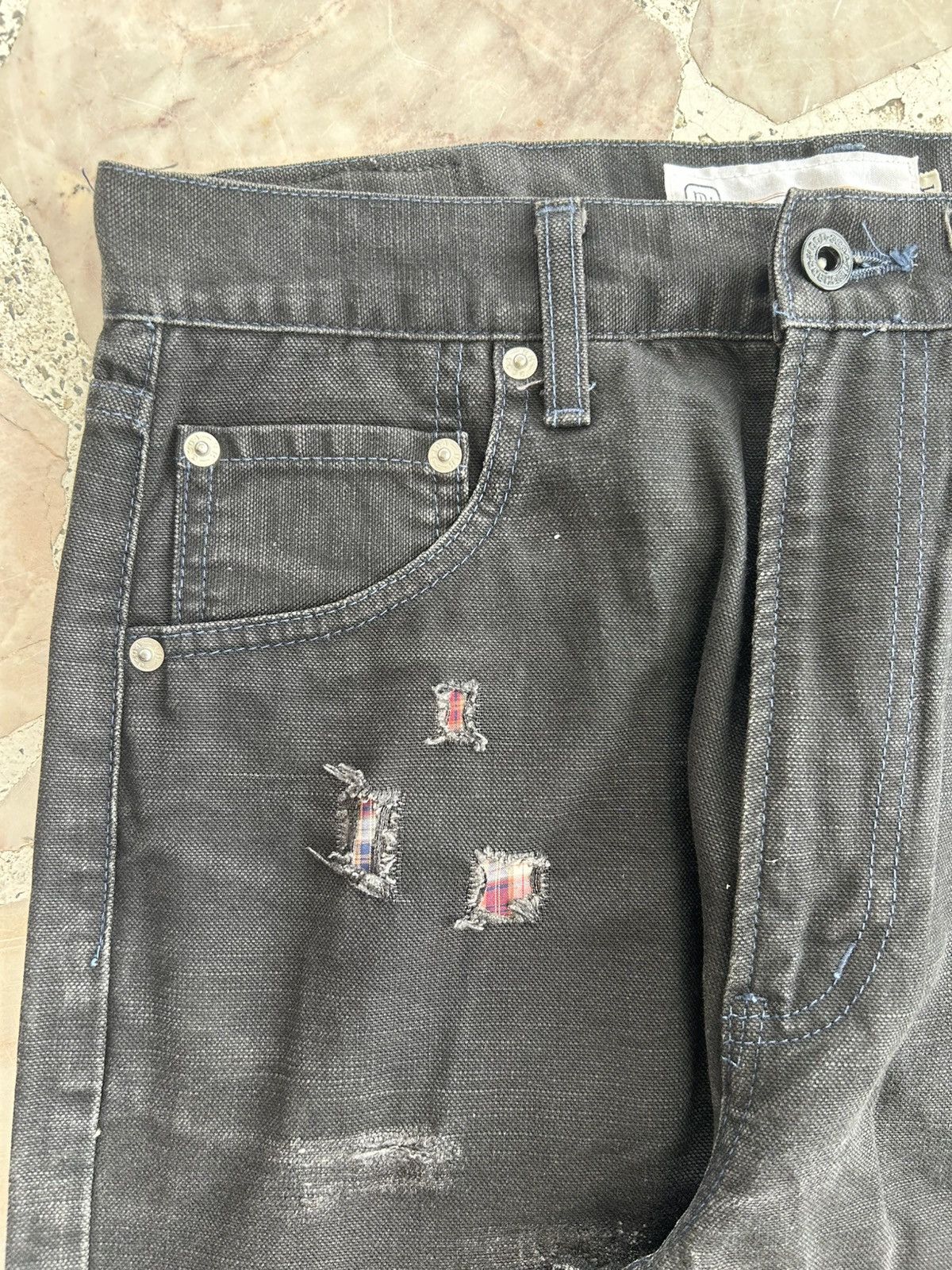 Neighborhood Neighborhood Crazy Punk Black Ripped Denim Size US 30 / EU 46 - 5 Thumbnail