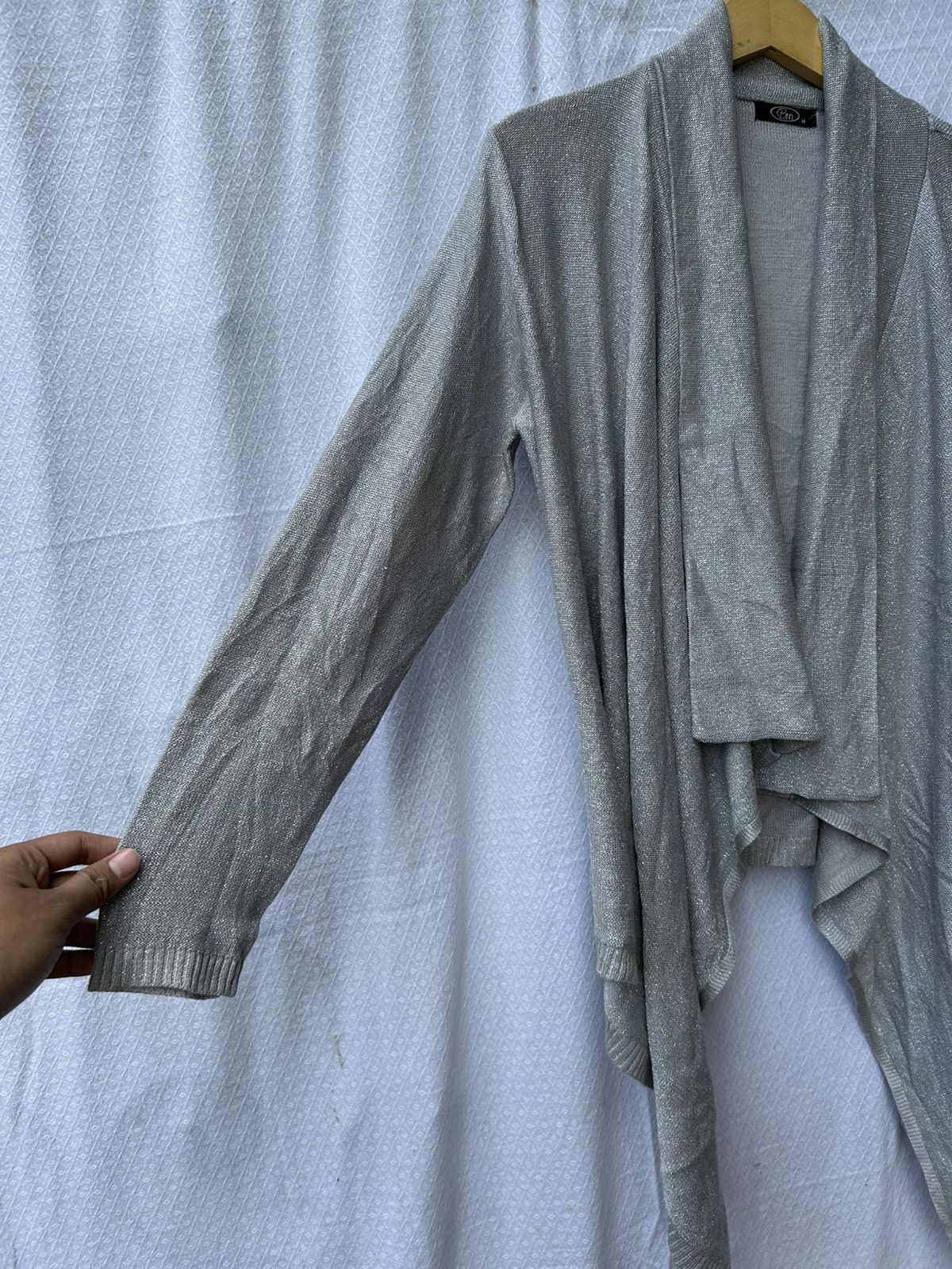 If Six Was Nine × Japanese Brand × Le Grande Bleu (L.G.B.) Assymetrical cardigan knitted glitter styled Size US M / EU 48-50 / 2 - 4 Thumbnail