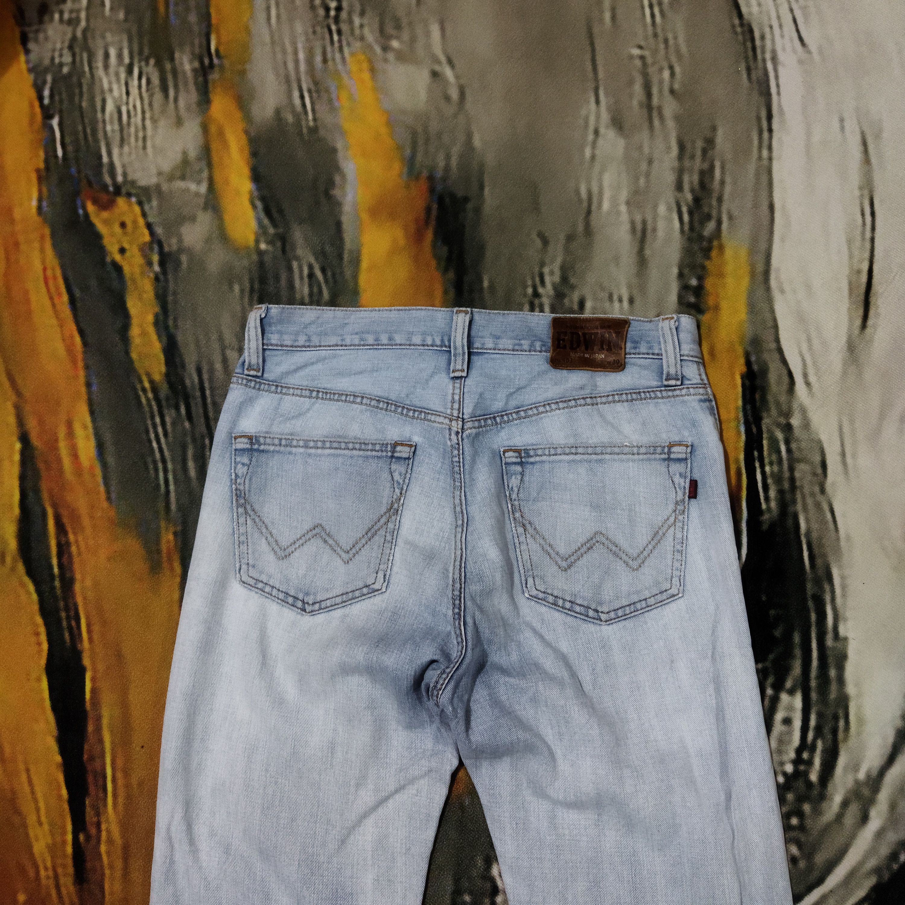 Edwin × Vintage VINTAGE EDWIN LIGHT BLUE DISTRESSED JEANS PANTS Size US 32 / EU 48 - 8 Thumbnail