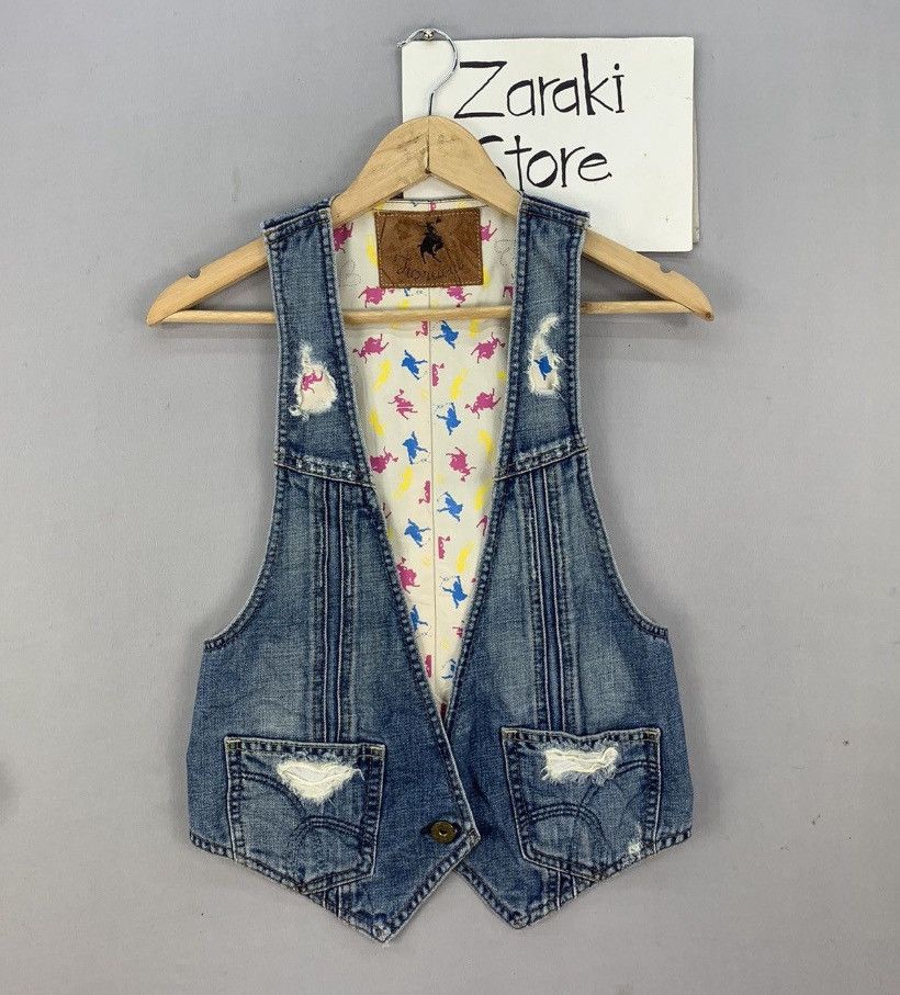Fiorucci Fiorucci Denim Vest Jacket Size S / US 4 / IT 40 - 1 Thumbnail