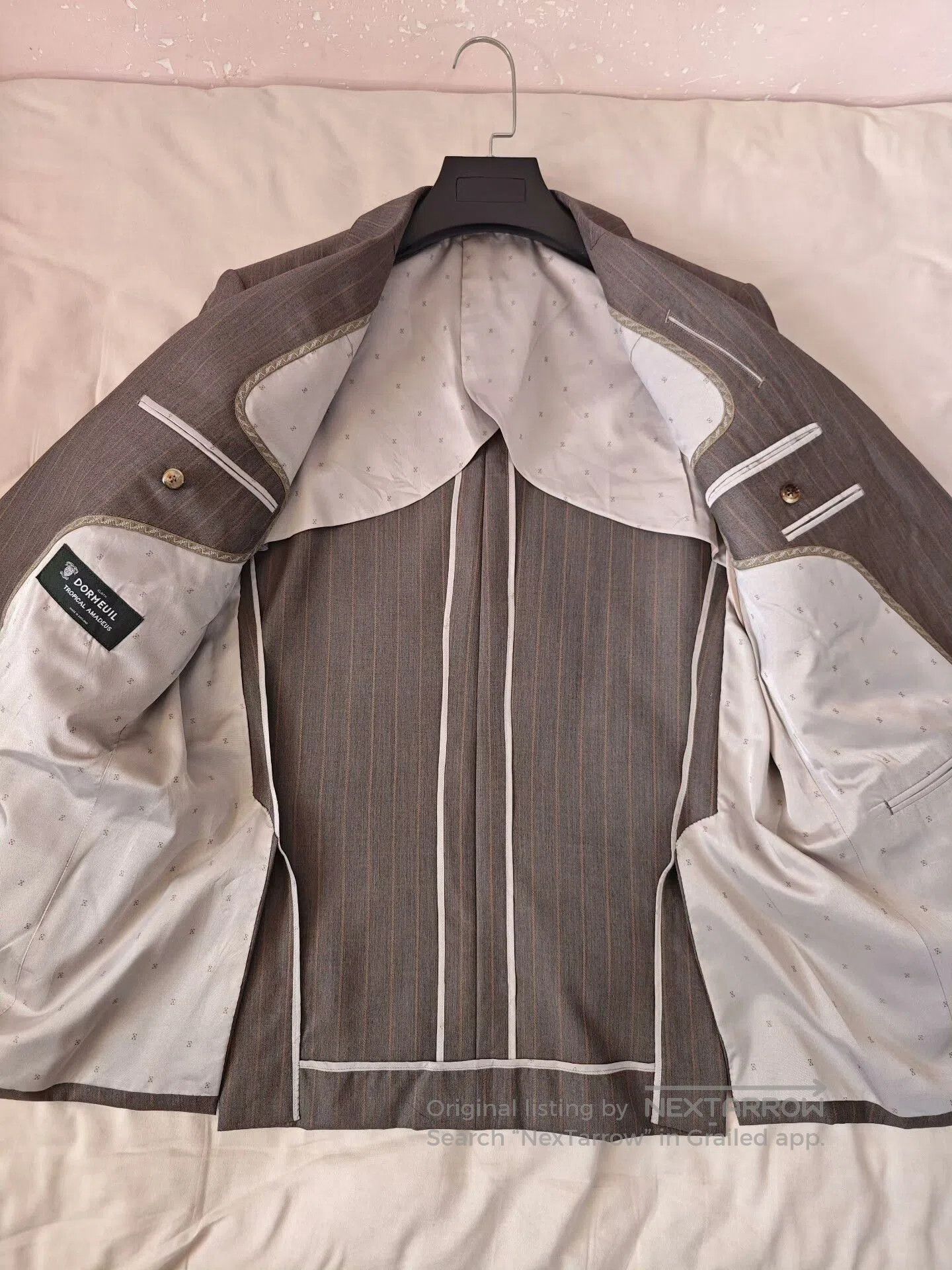 Japanese Brand Dormeuil Custom Wool-Linen Suit. Size US M / EU 48-50 / 2 - 6 Thumbnail