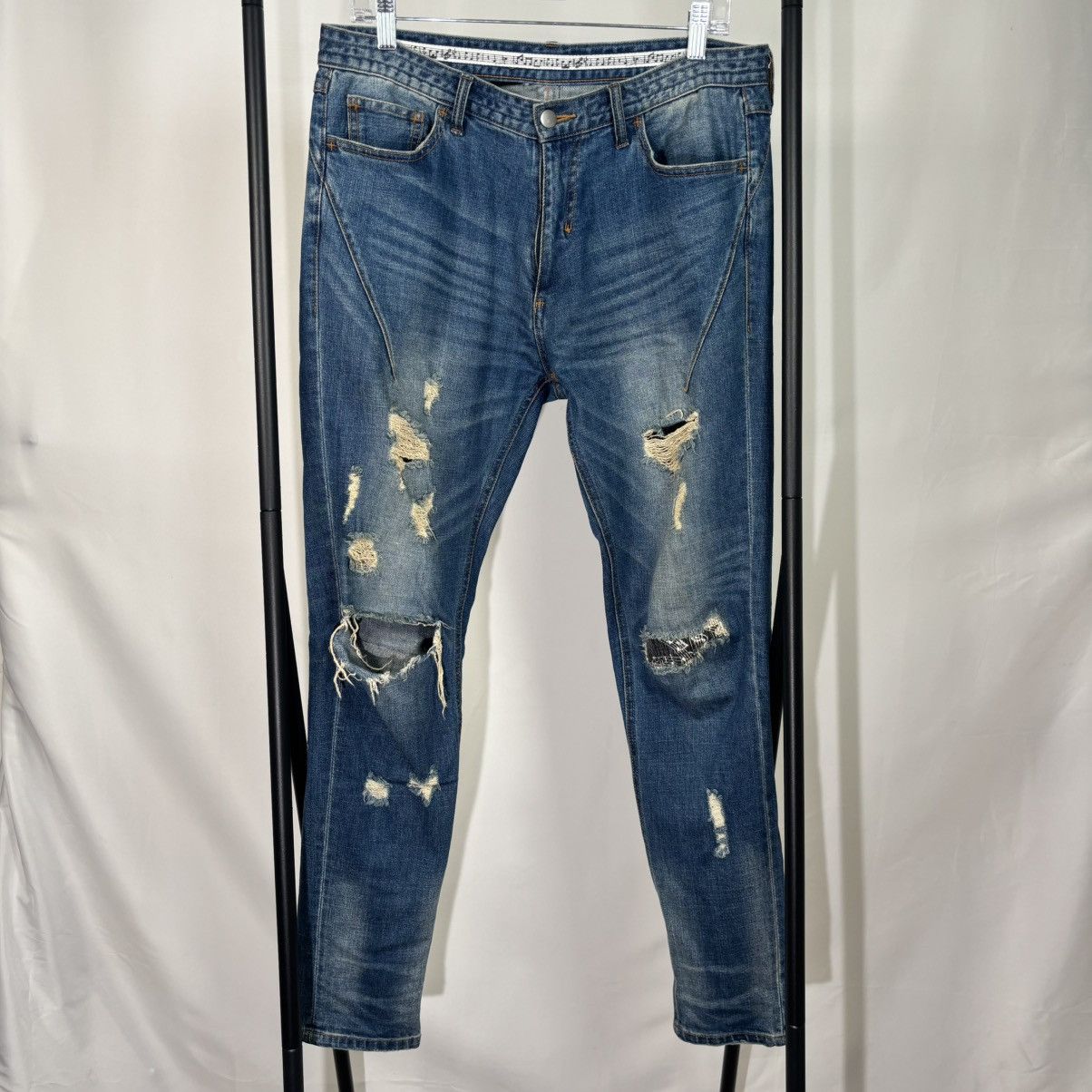 Number (N)ine Distress Music Note Denim Jeans