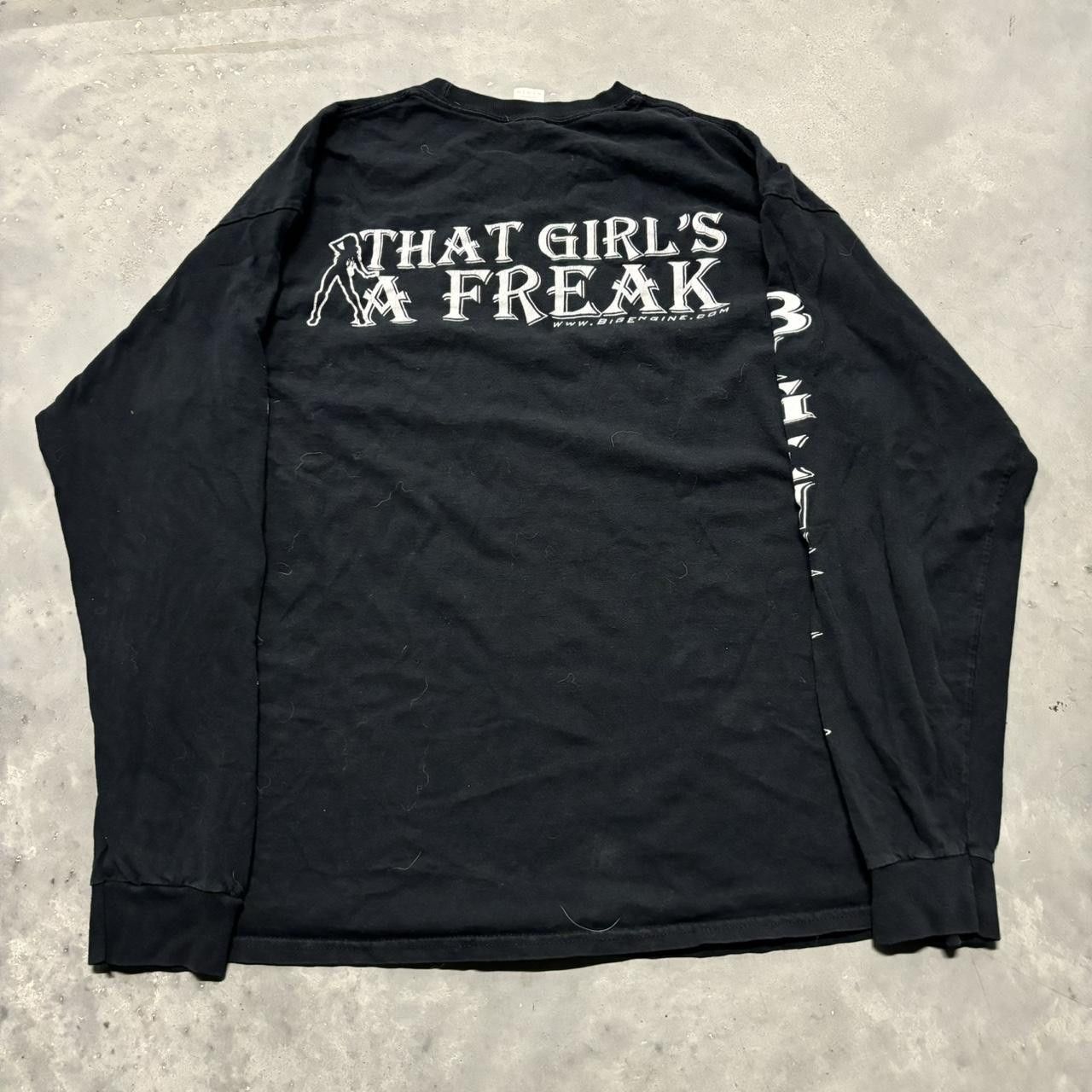 Japanese Brand × Vintage Crazy Vintage Y2K/2000s Black Bike Week Lingsleeve Skater Grunge Graphic Tee! Size US XL / EU 56 / 4 - 5 Thumbnail