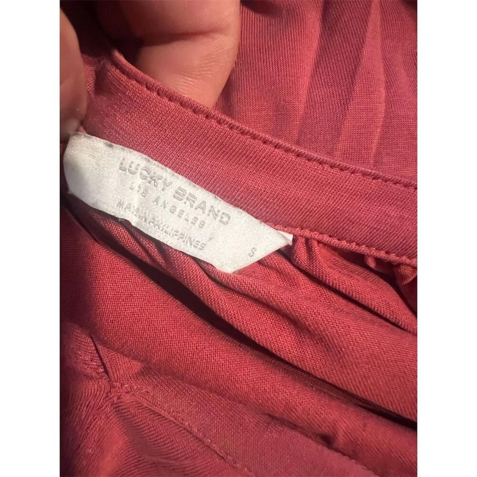 Lucky Brand Lucky Brand Women's Long Sleeve V-Neck Blouse Pink Size S Size S / US 4 / IT 40 - 6 Thumbnail