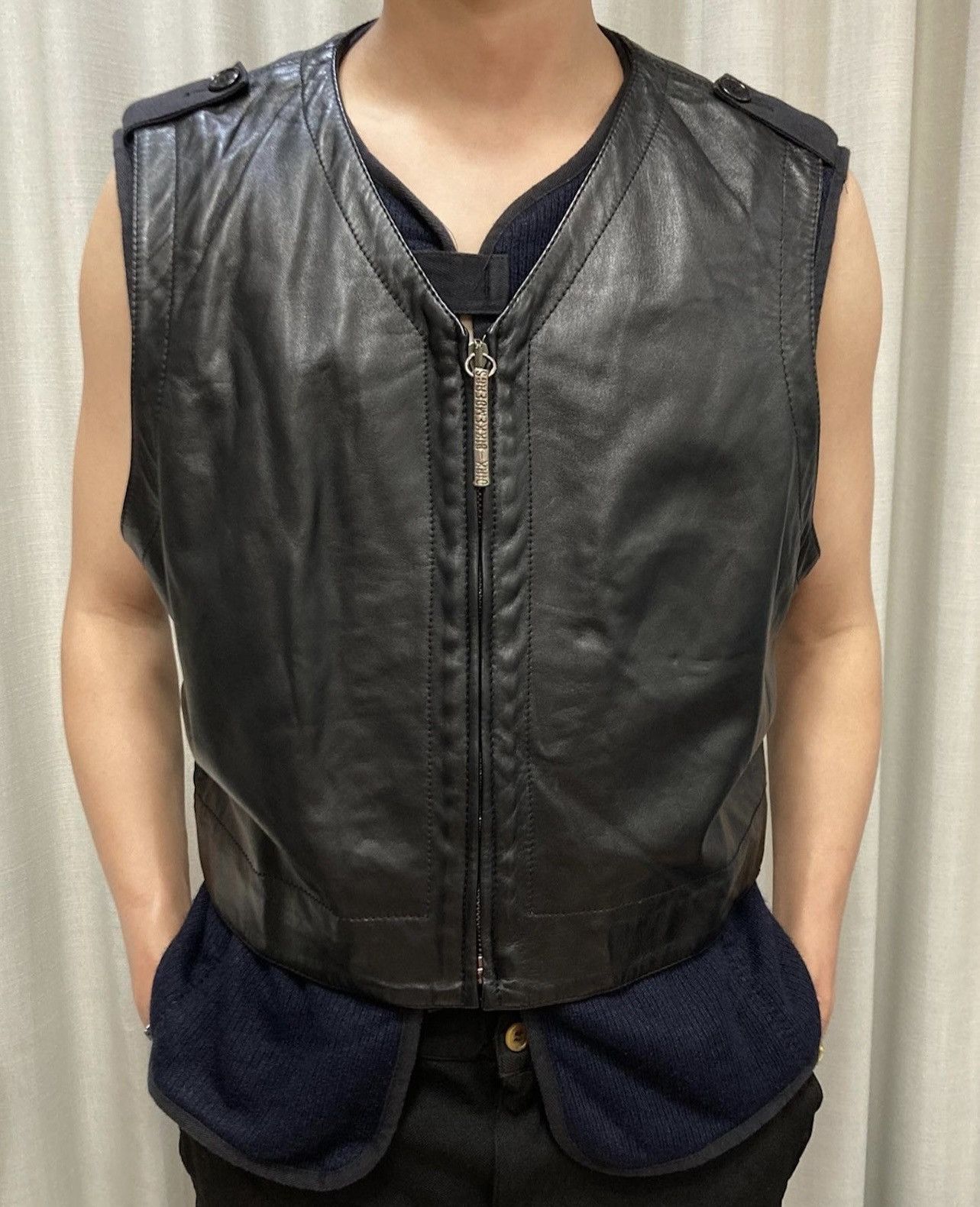トップス 90s Dirk Bikkembergs Leather Vest トップス 90s Dirk Bikkembergs Leather Vest Vintage 90s Dirk