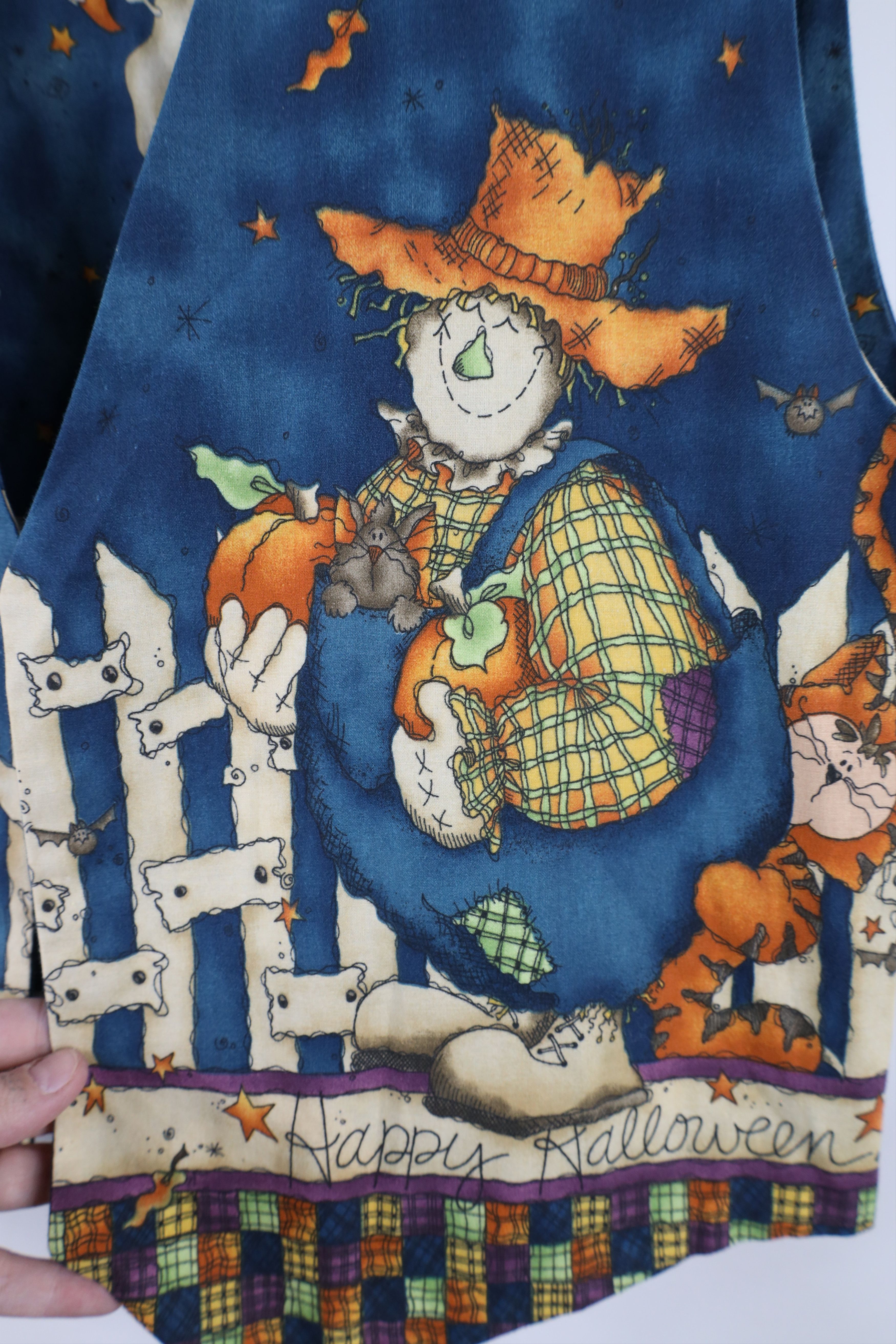 Vintage Vintage 90s Streetwear Reversible Halloween Vest Jacket Size M / US 6-8 / IT 42-44 - 5 Thumbnail