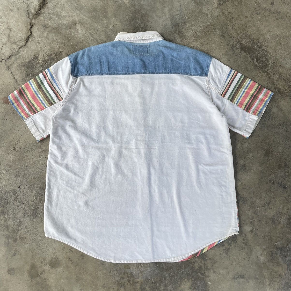Japanese Brand × Vintage 🔥Sick🔥Vintage Forelli Multicolour Sashiko Buttons Shirts Size US XXL / EU 58 / 5 - 3 Thumbnail