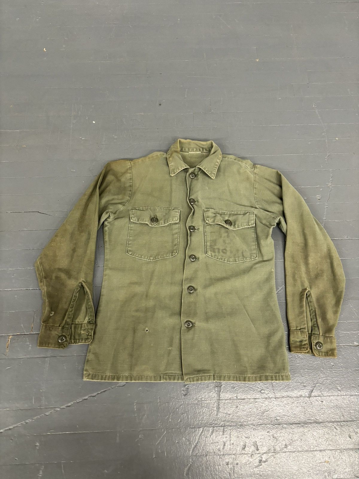 Vintage Vintage 70s USMC military shirt Size US L / EU 52-54 / 3 - 1 Thumbnail