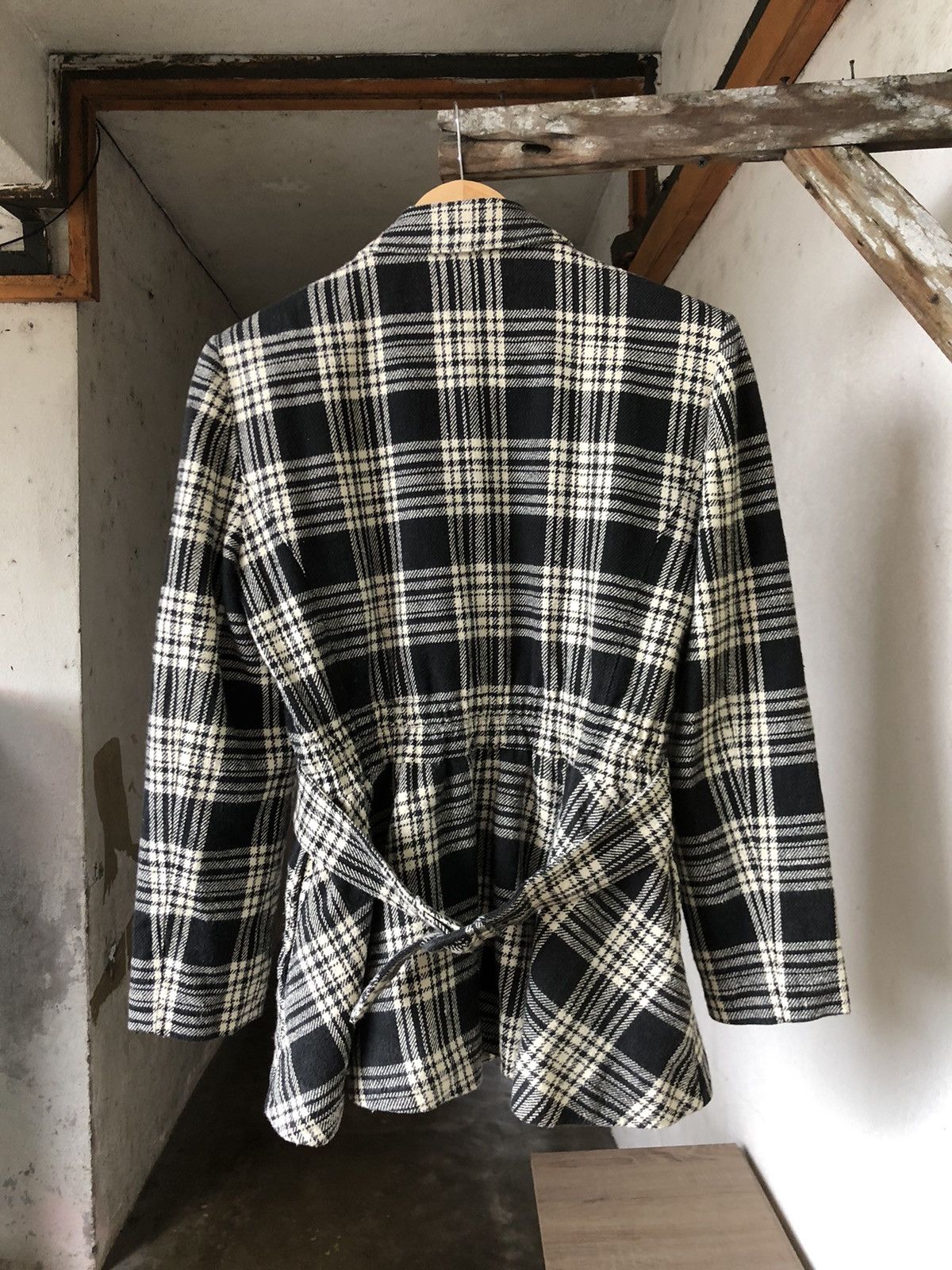 Issey Miyake Vintage Issey Miyake IS Cotton Checked Coat Jacket Size M / US 6-8 / IT 42-44 - 2 Thumbnail
